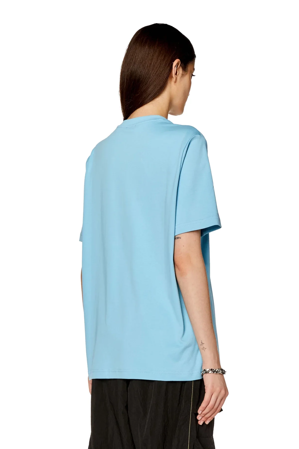 Blue T-shirt with oval D patch