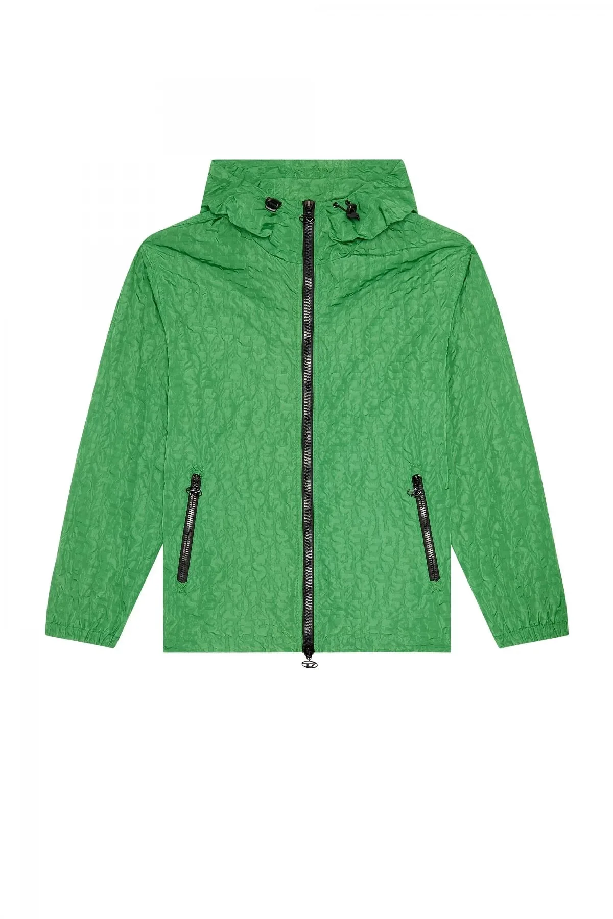Green Windbreaker in tactile monogram nylon Jacket