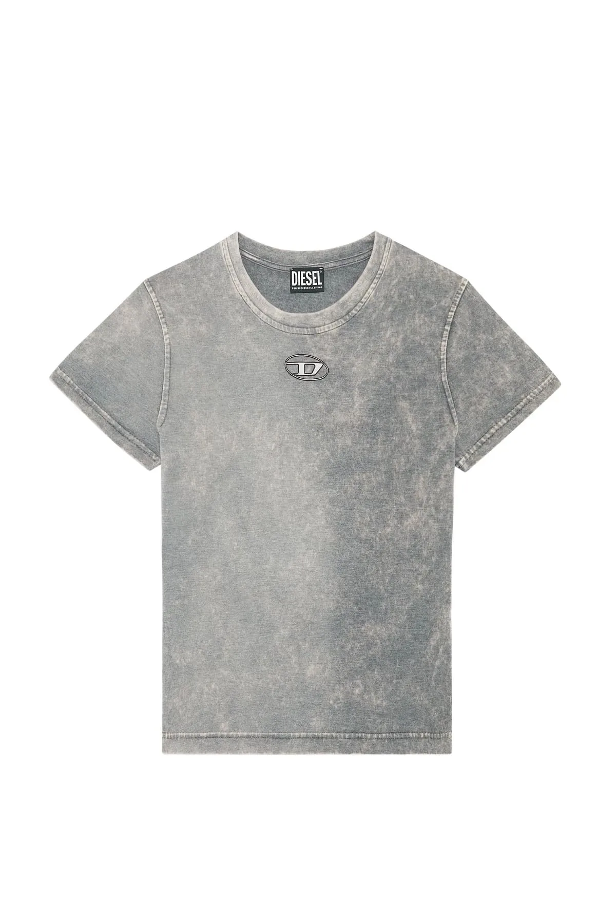 Grey Faded T-shirt with injection-print logo