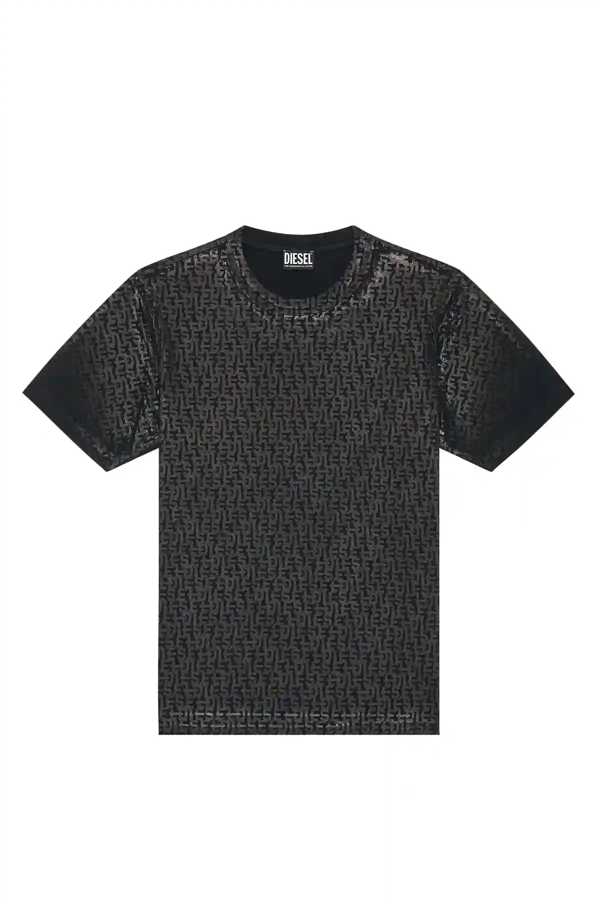 Black T-shirt with monogram print