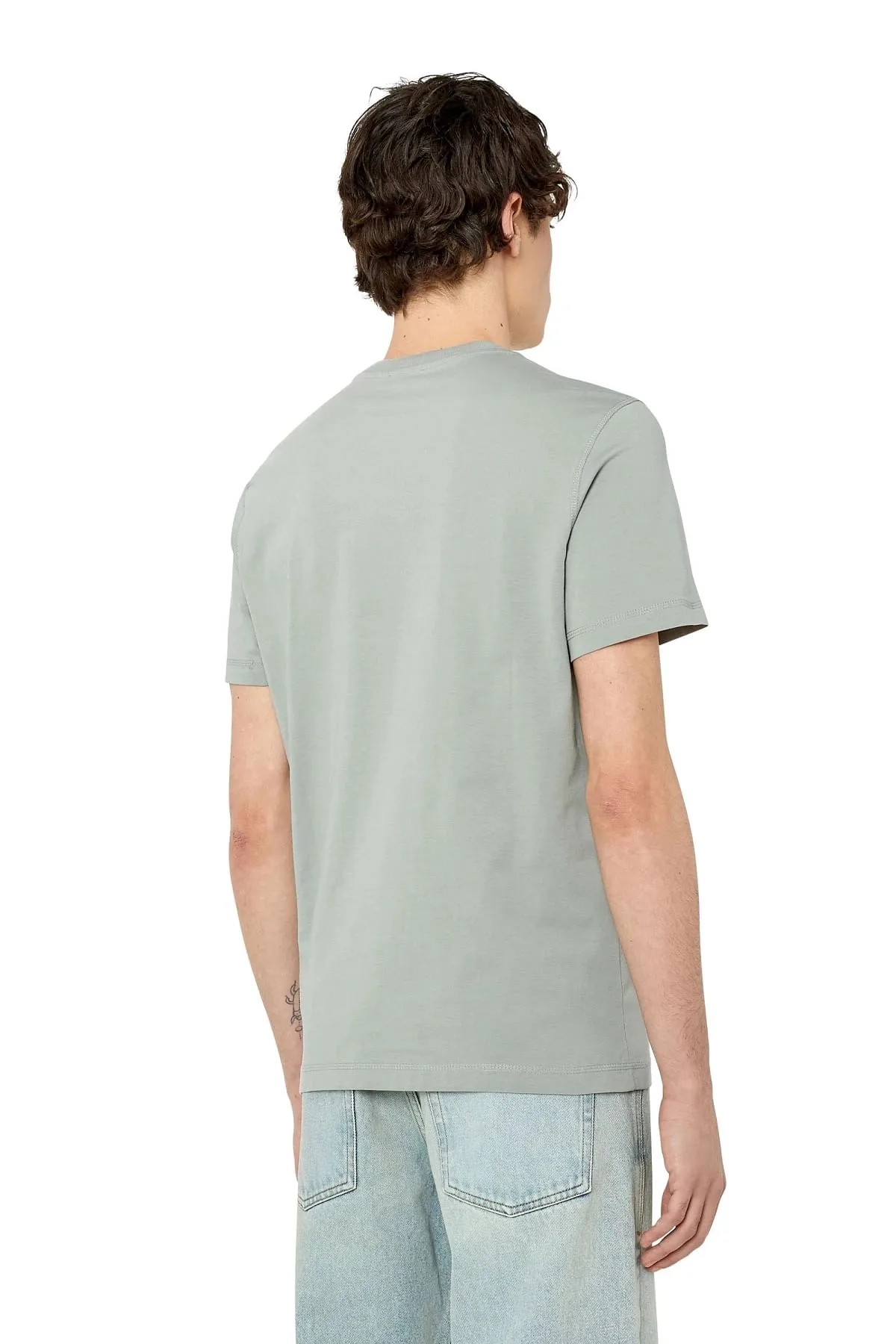 Grey T-shirt with utility logo print