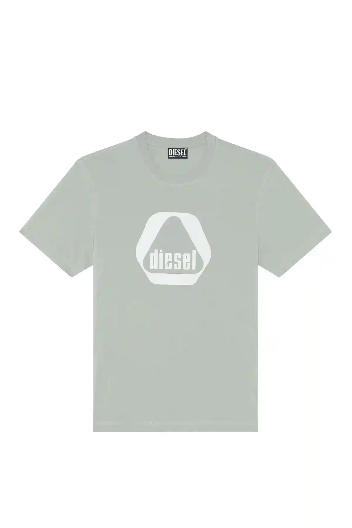 Grey T-shirt with utility logo print