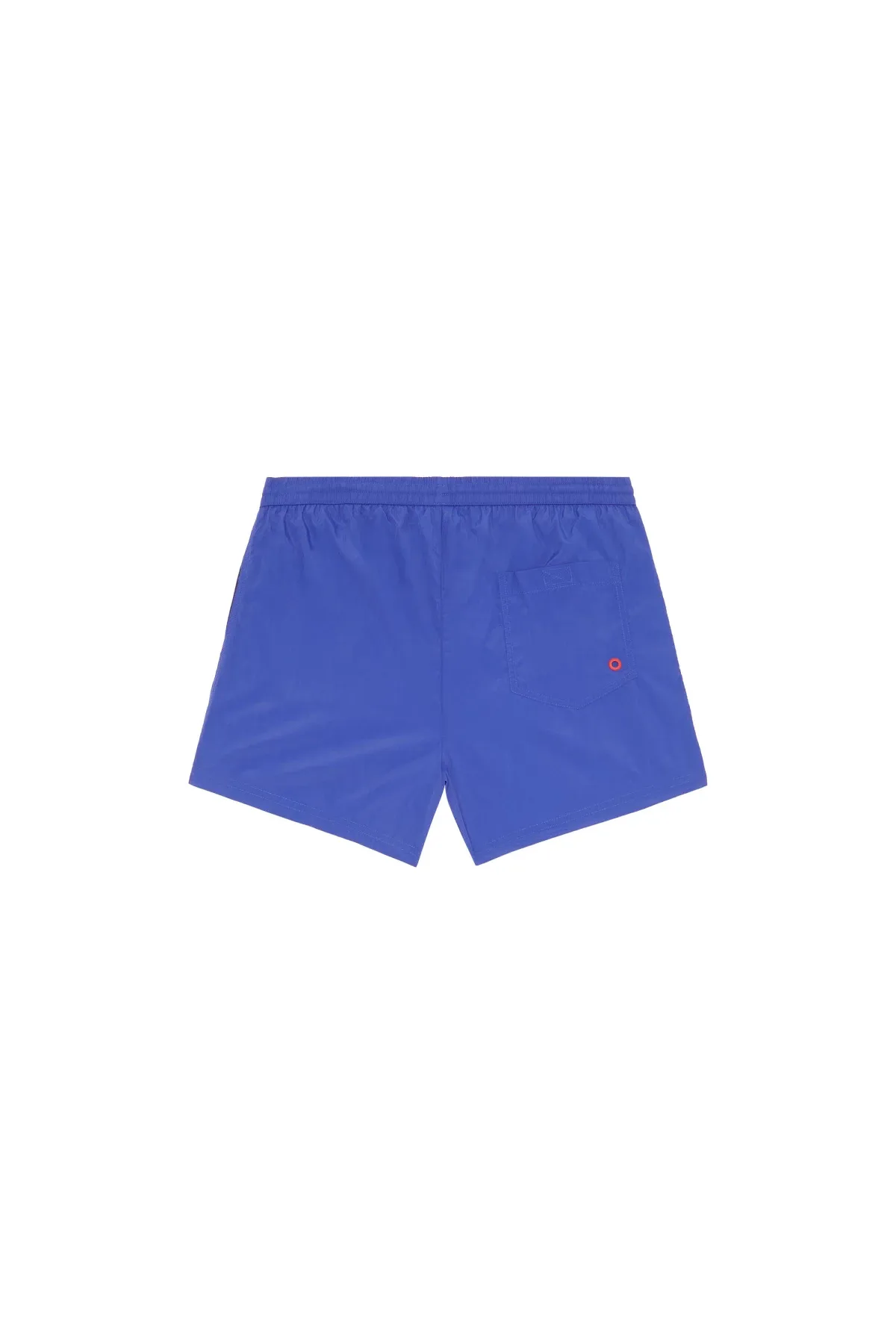 Blue Mid-length swim shorts with DSL print