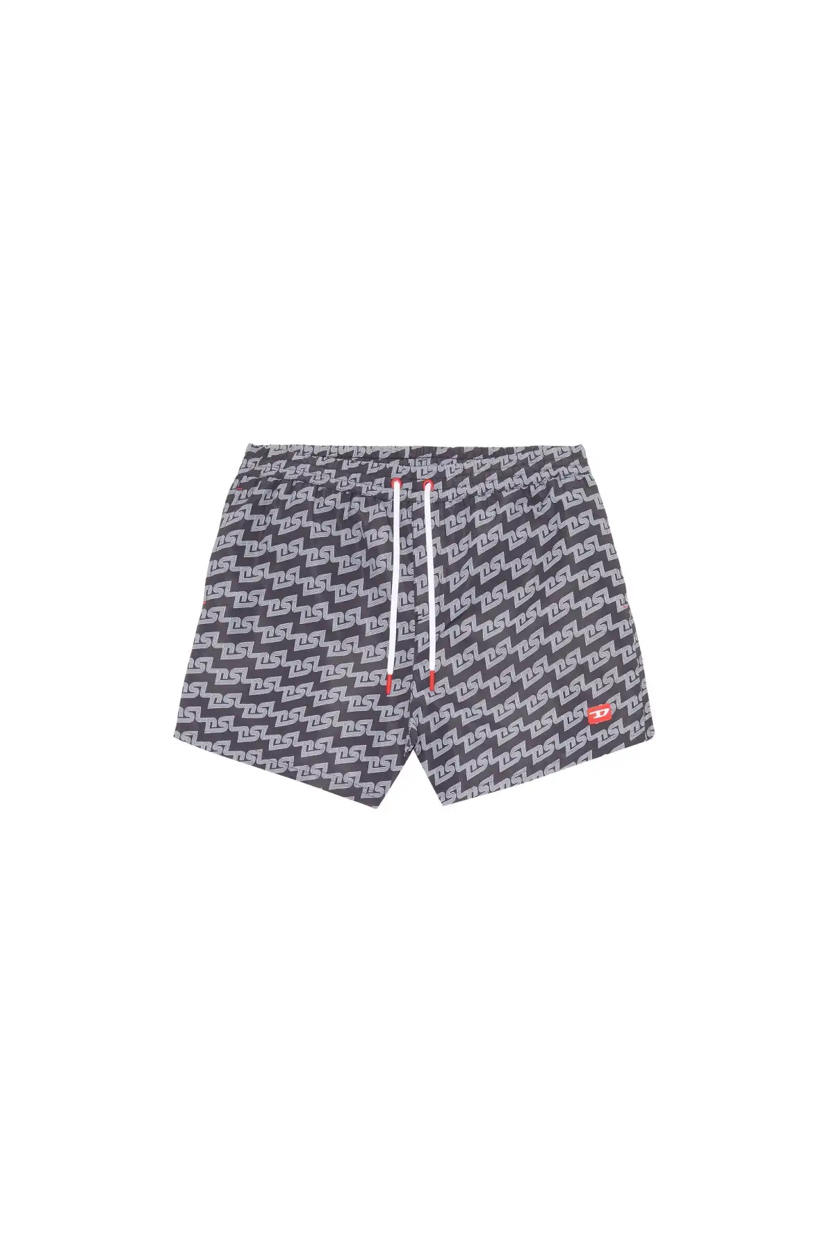 Black Swim shorts with DSL print