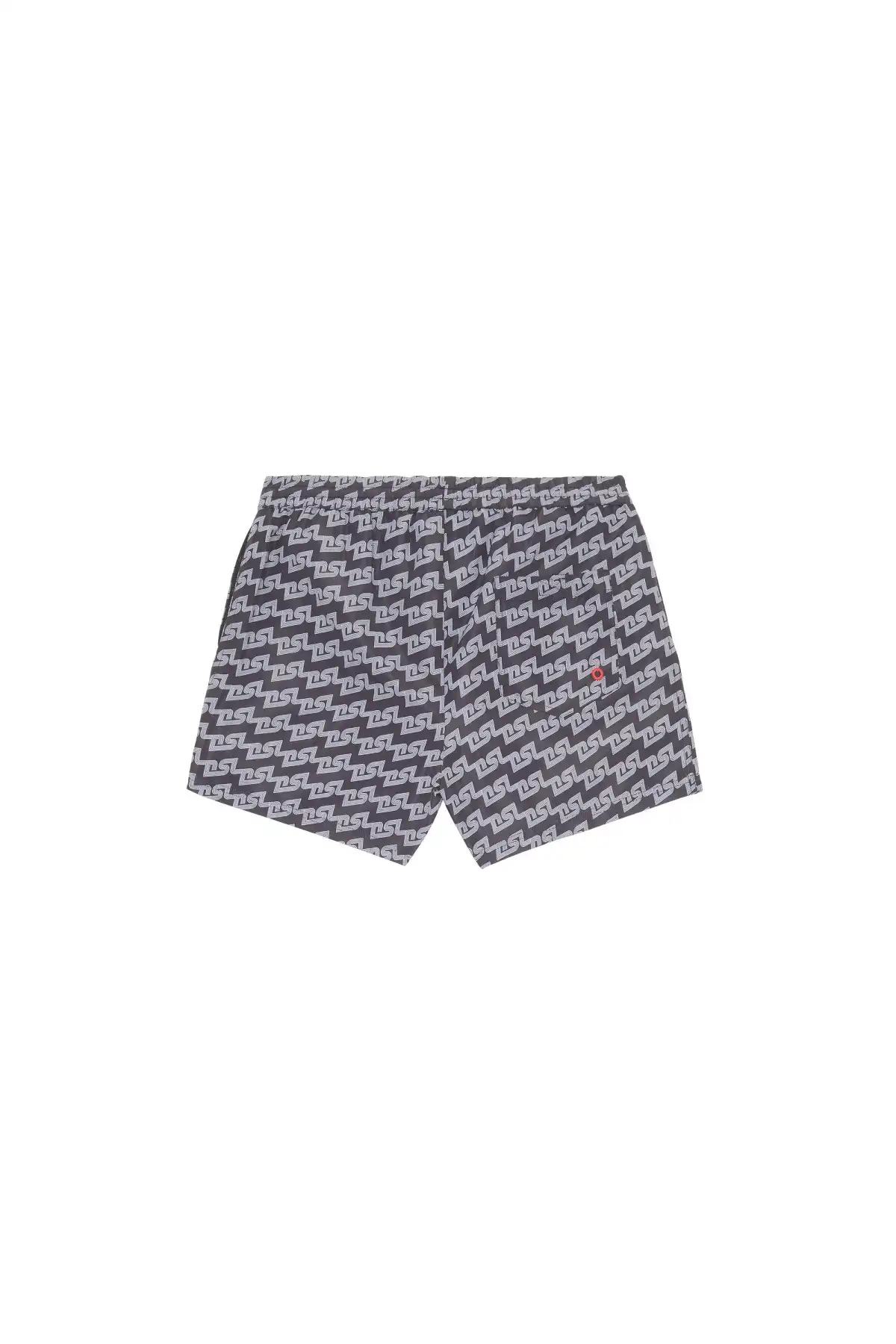Black Swim shorts with DSL print