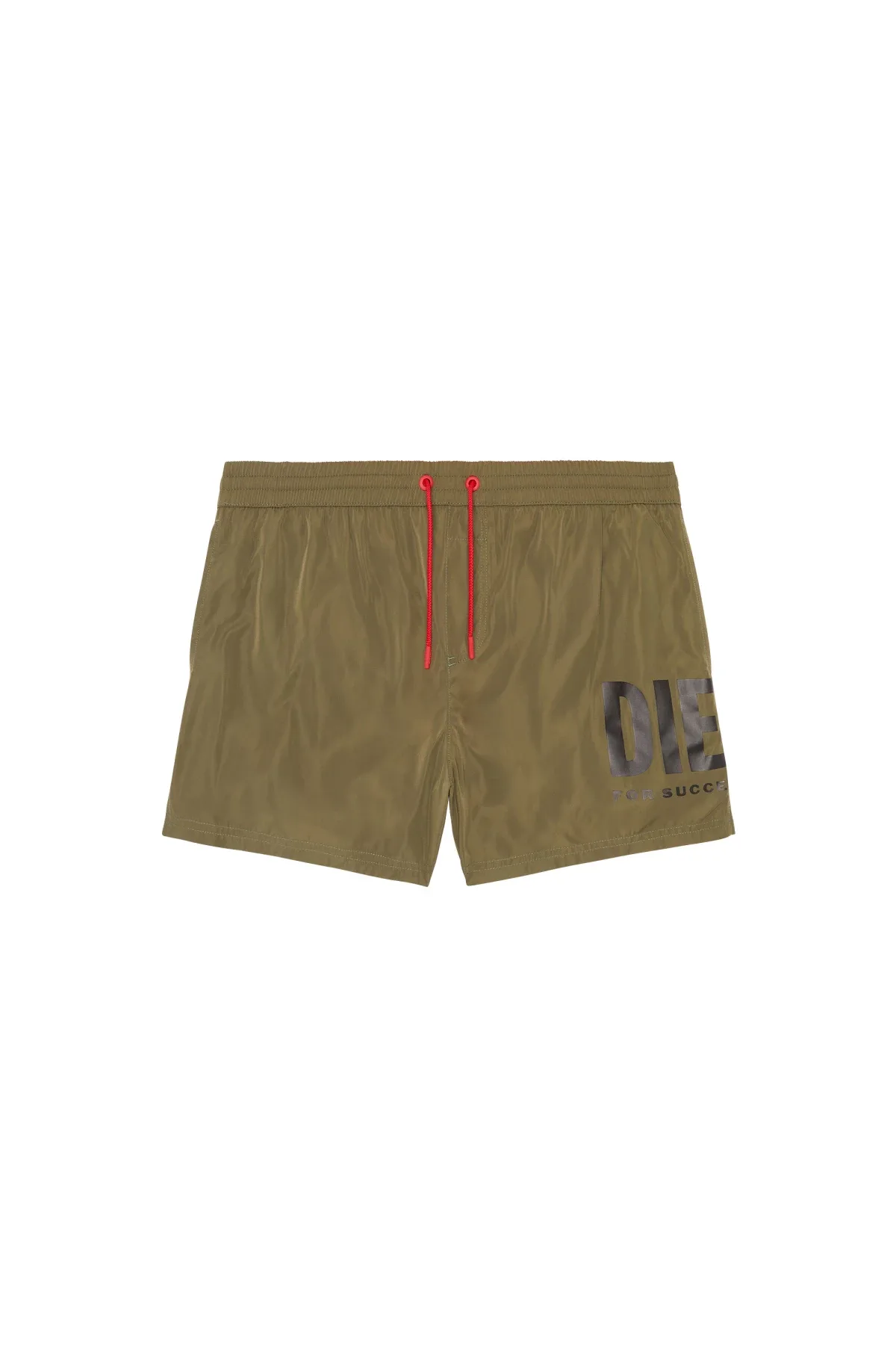 Green Mid-length swim shorts with maxi logo