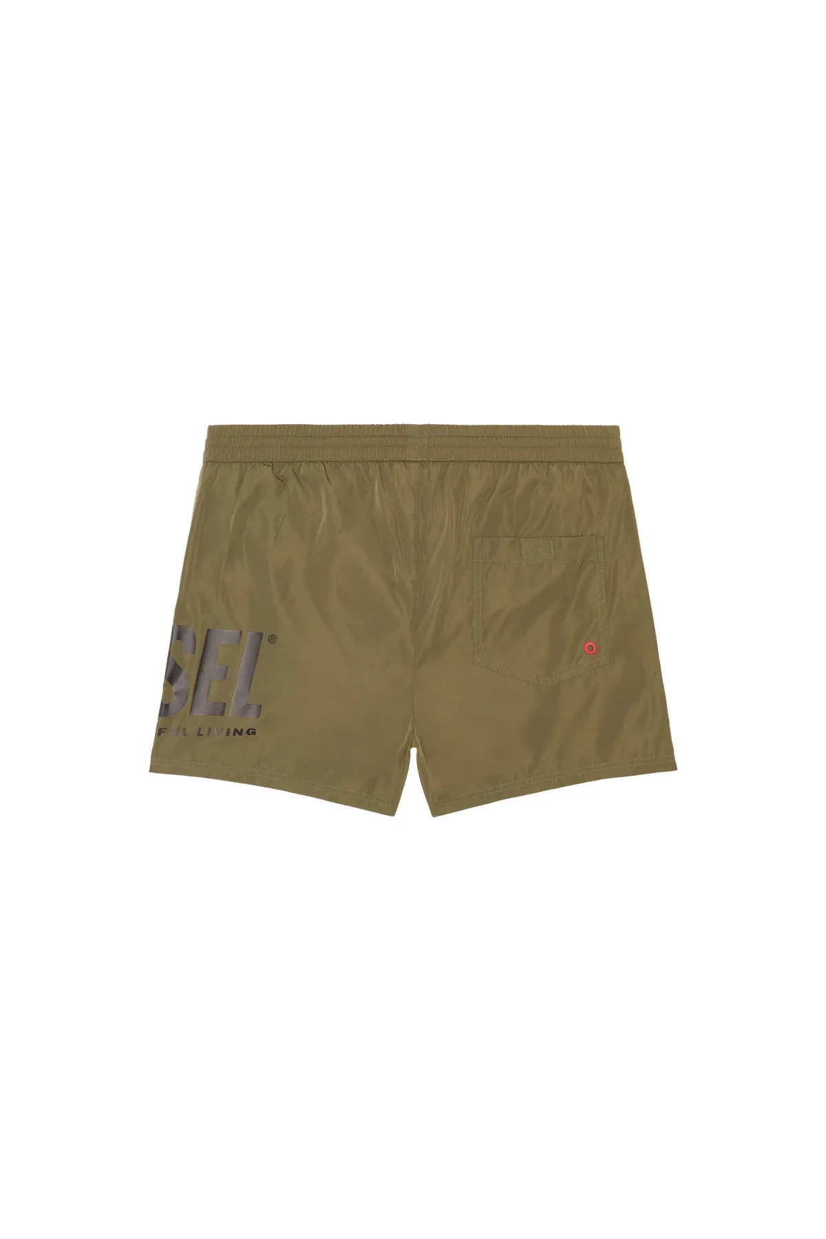Green Mid-length swim shorts with maxi logo