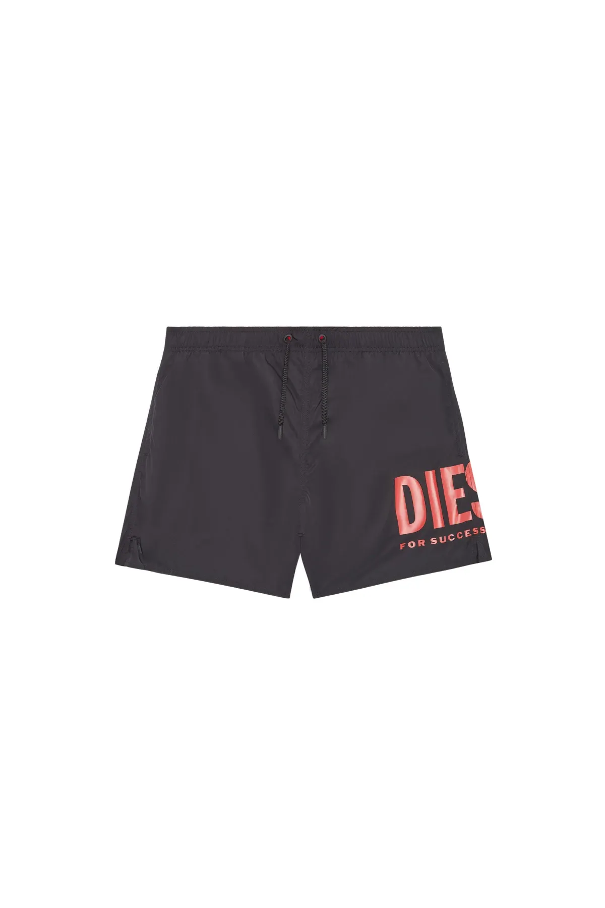 Black Mid-length swim shorts with maxi logo