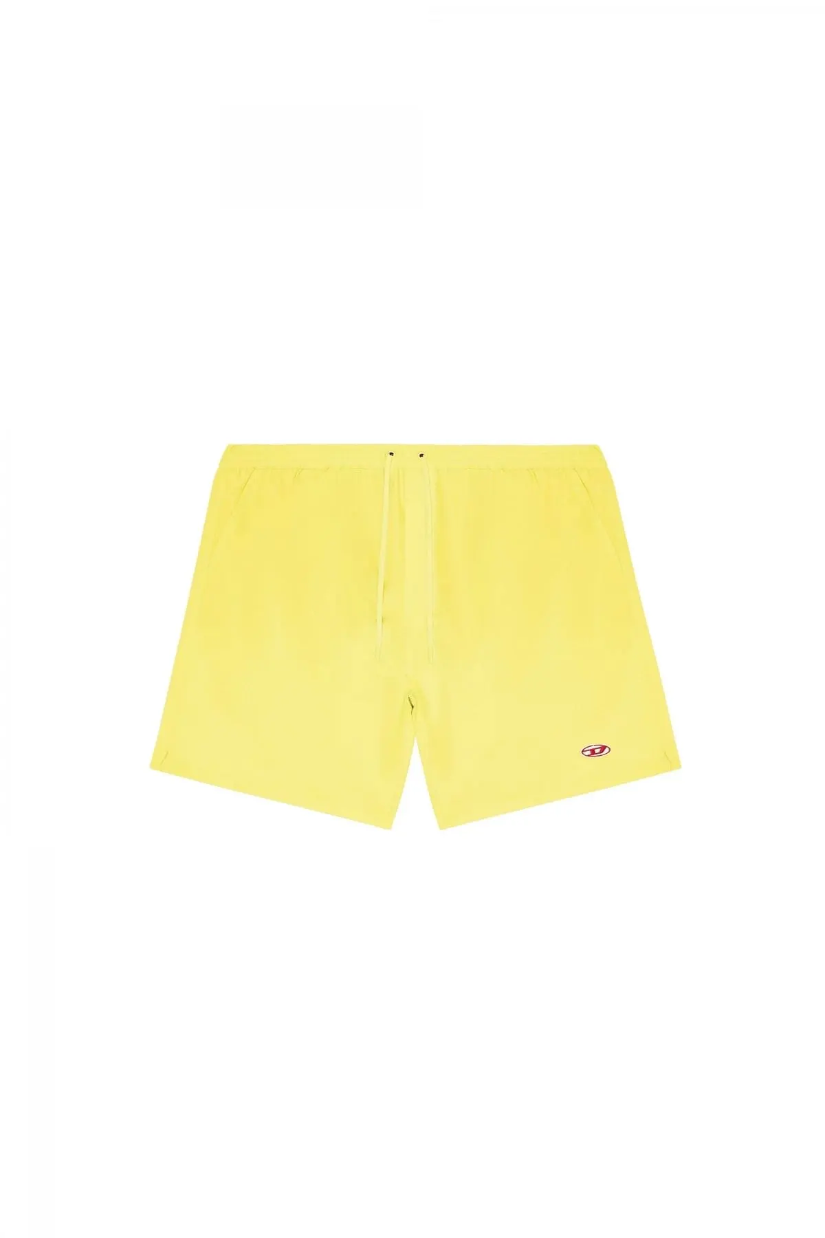 Yellow Long swim shorts with light-sensitive print