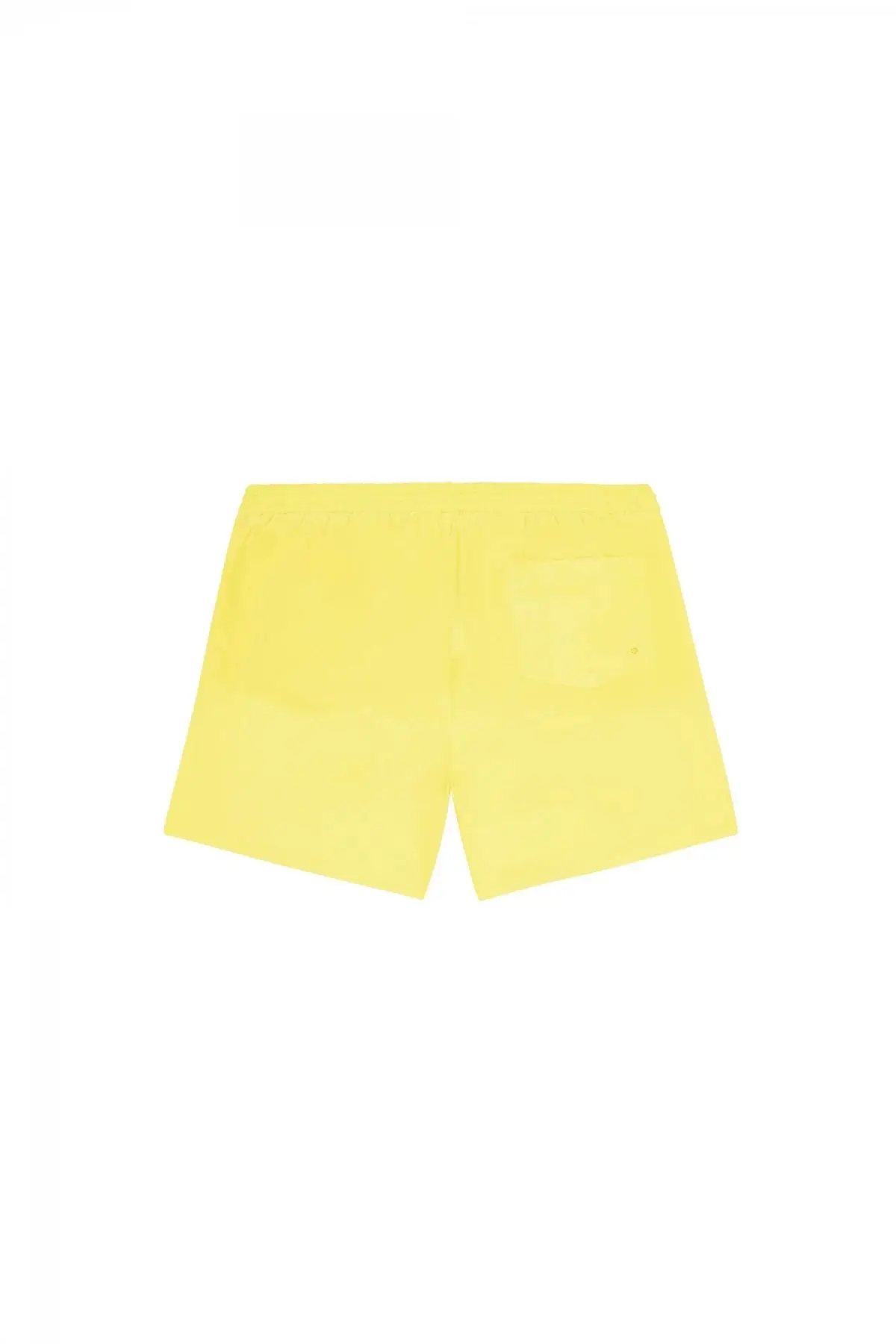 Yellow Long swim shorts with light-sensitive print