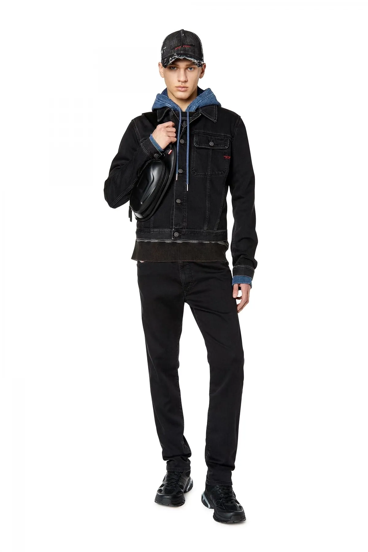 Black and Dark Grey D-Krooley Jogg L.32 Sweat Jean