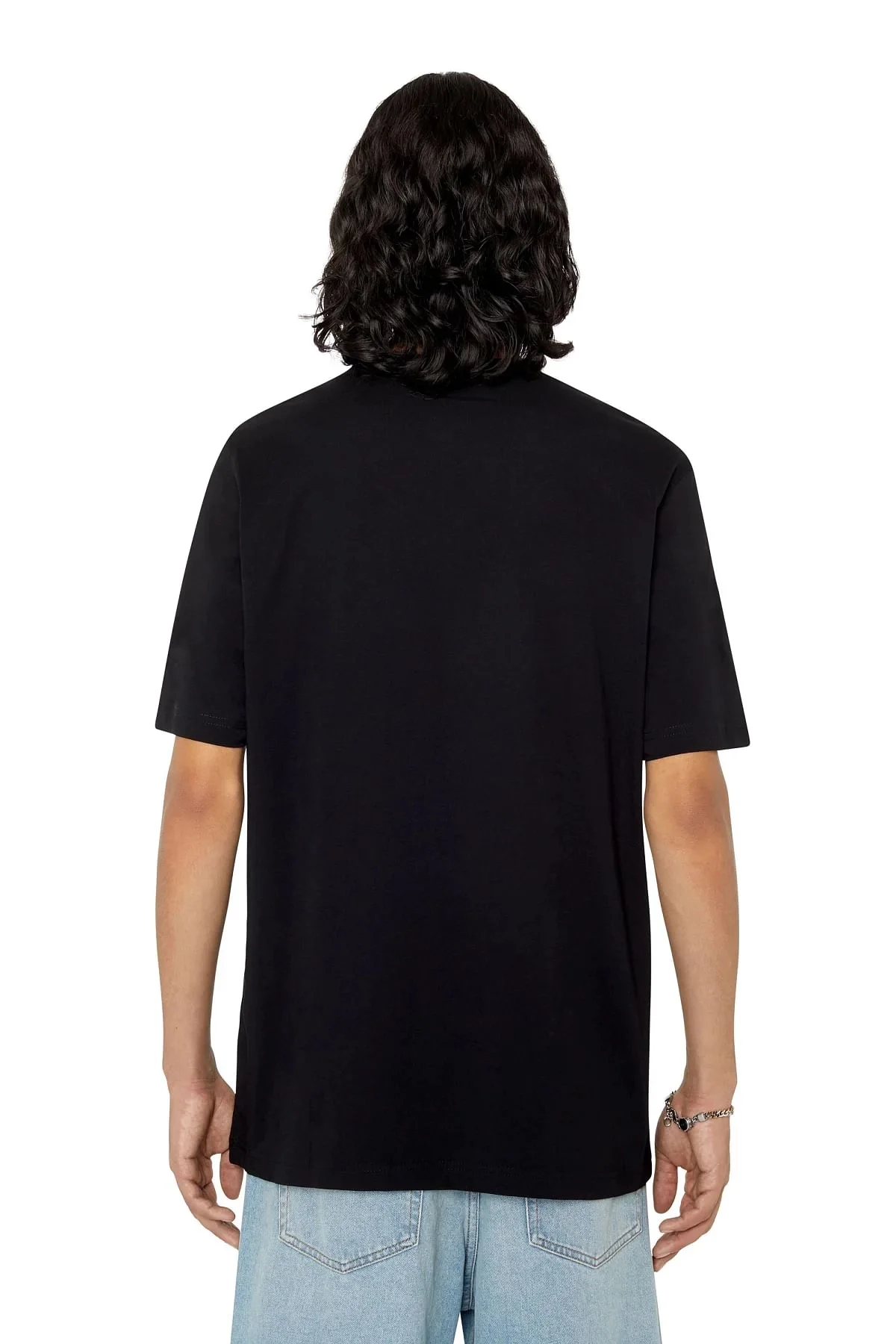 Black T-shirt with graphic logo print
