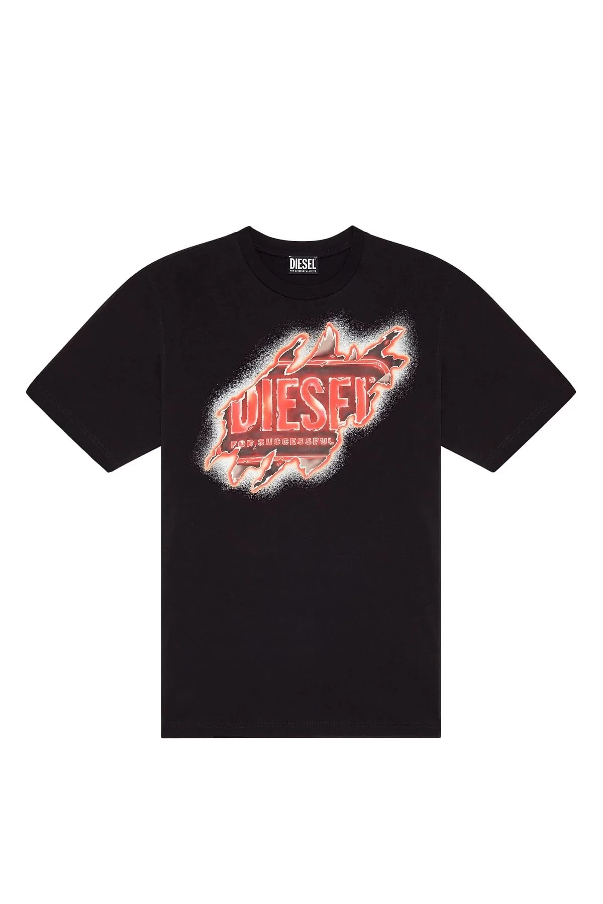 Black T-shirt with graphic logo print