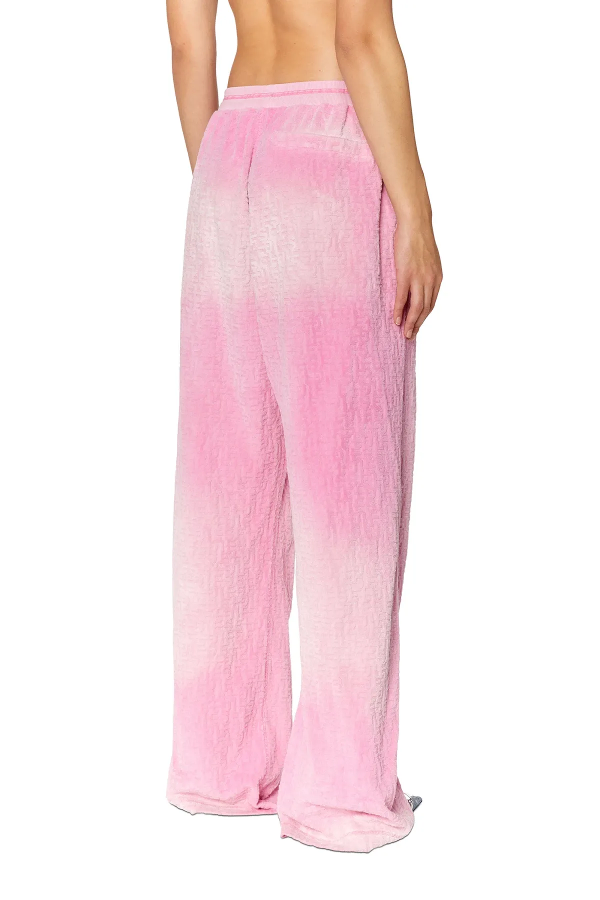 Pink Wide pants in monogram chenille