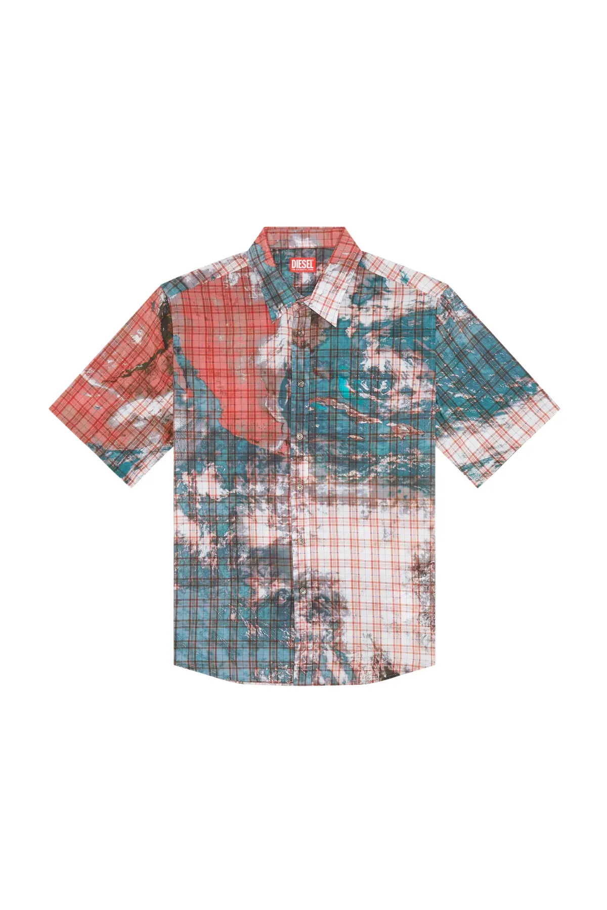 Multicolor Checked shirt with Planet print