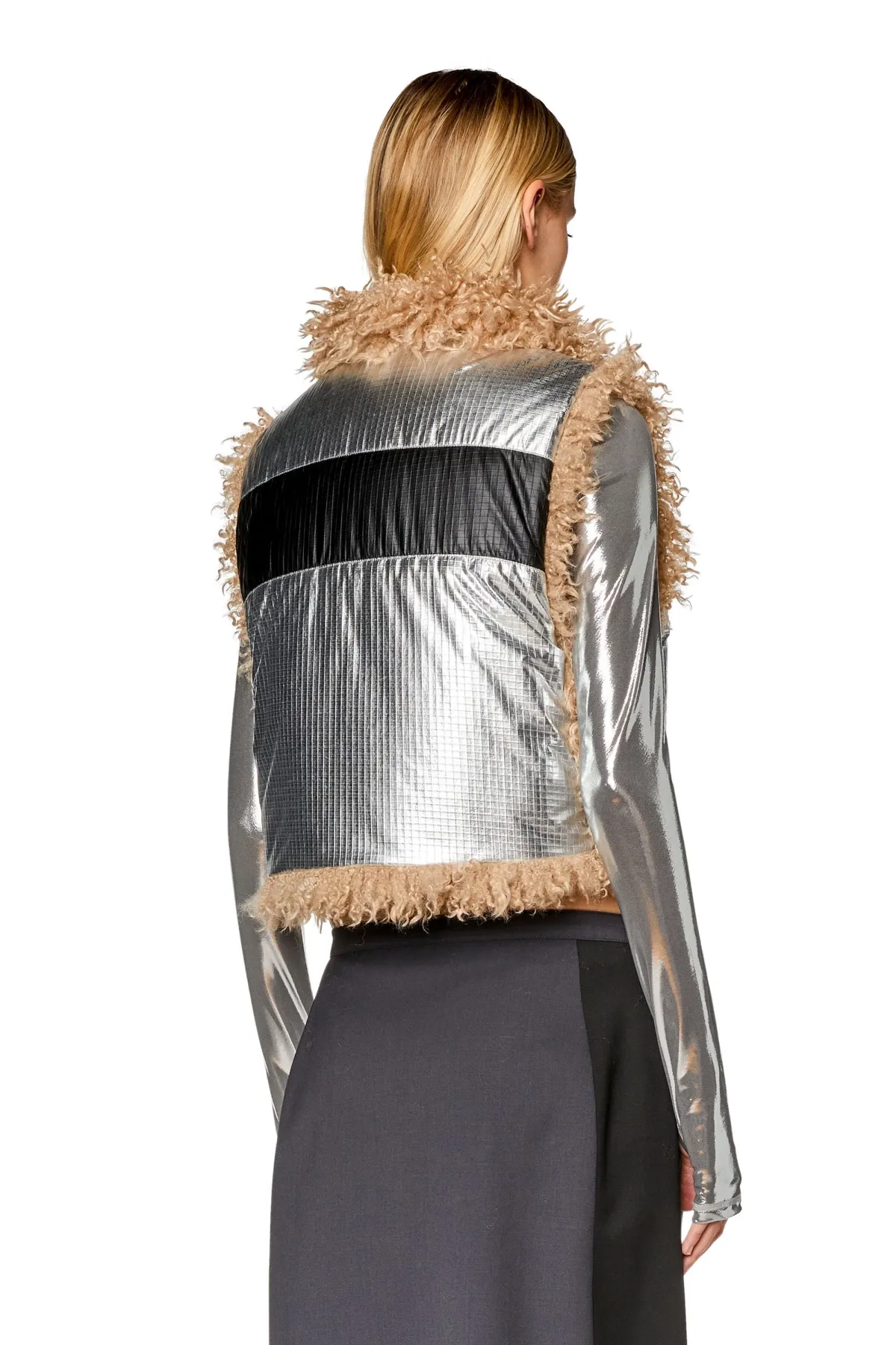 Silver Vest in foil-coated ripstop