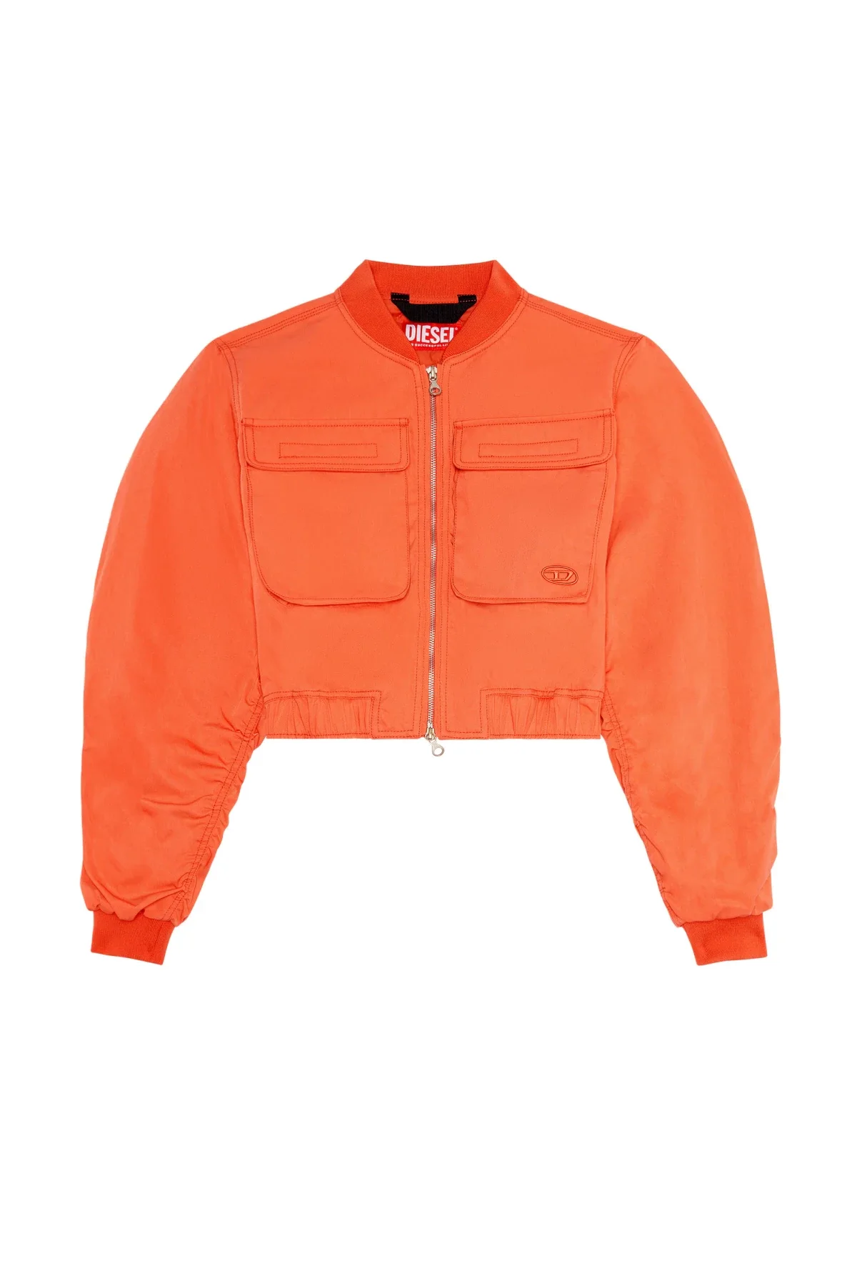 Red Utility jacket in nylon twill