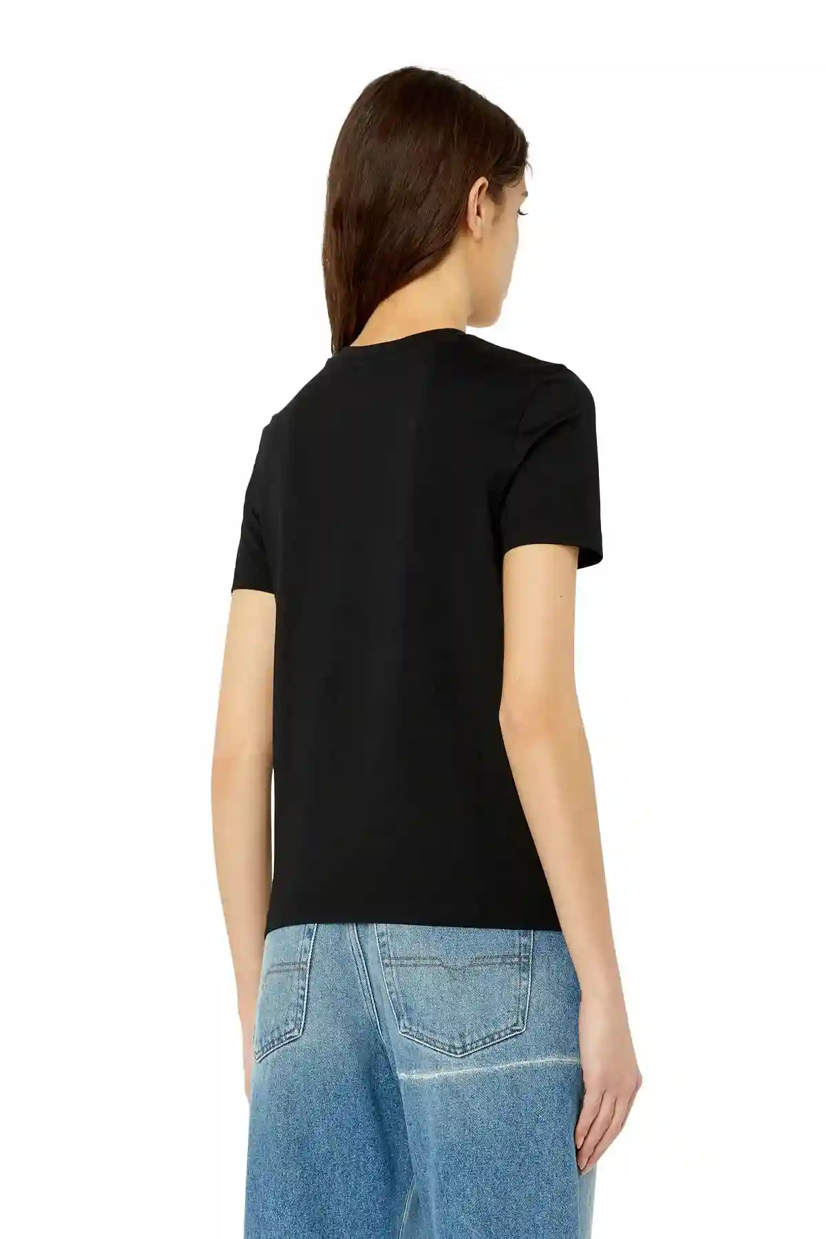 Black T-shirt with Diesel sunset print
