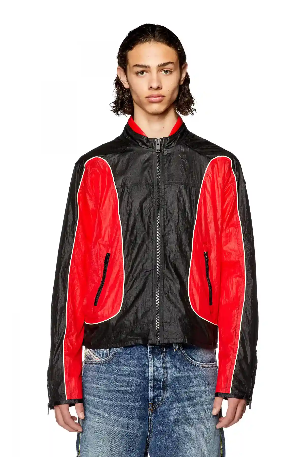 Multi Nylon jacket with contrast detailing