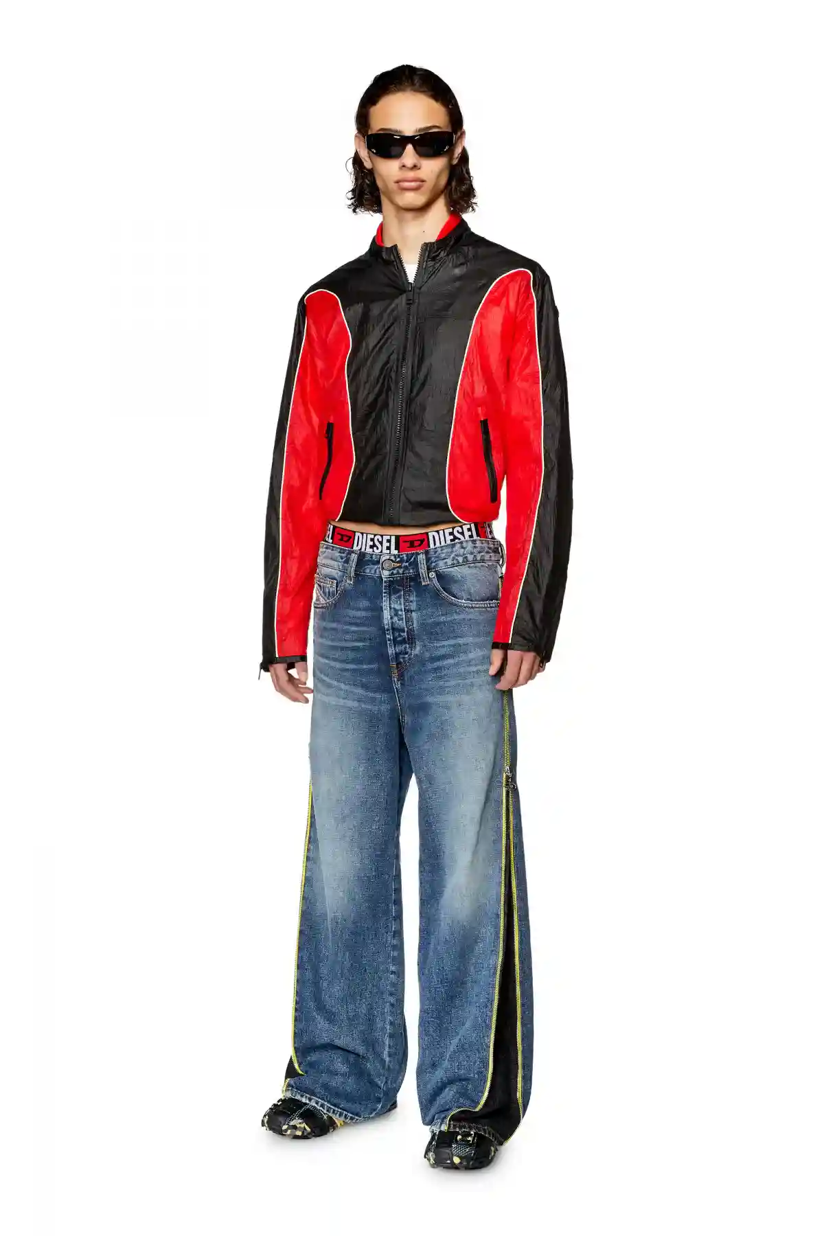Multi Nylon jacket with contrast detailing