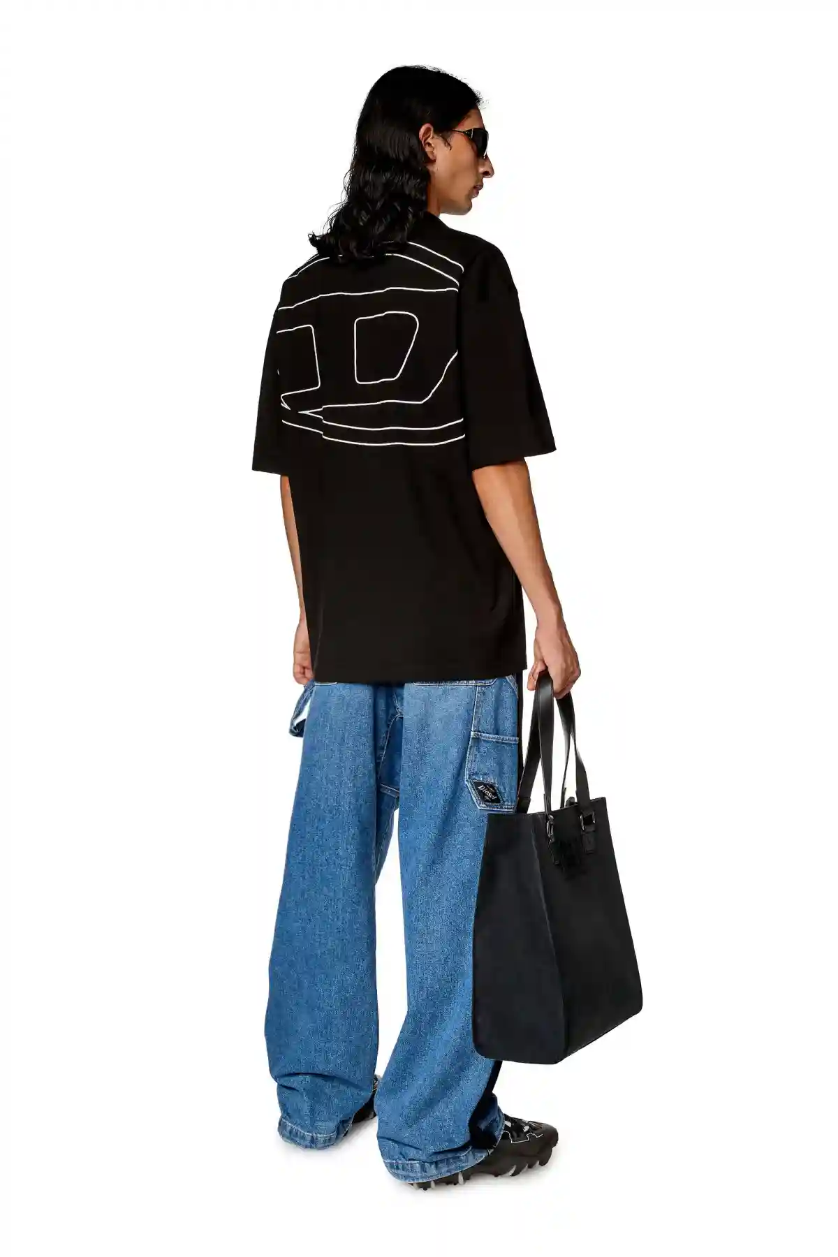 Black Mega Oval Polo Shirt