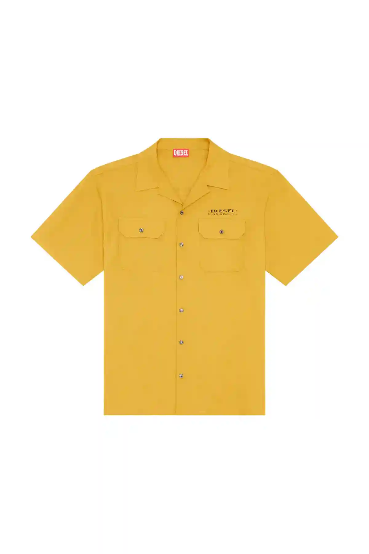 Yellow Bowling shirt with Trademark prints