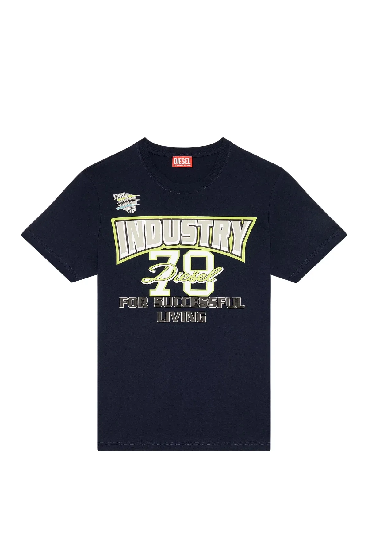 Blue T-shirt with shiny Diesel Industry print