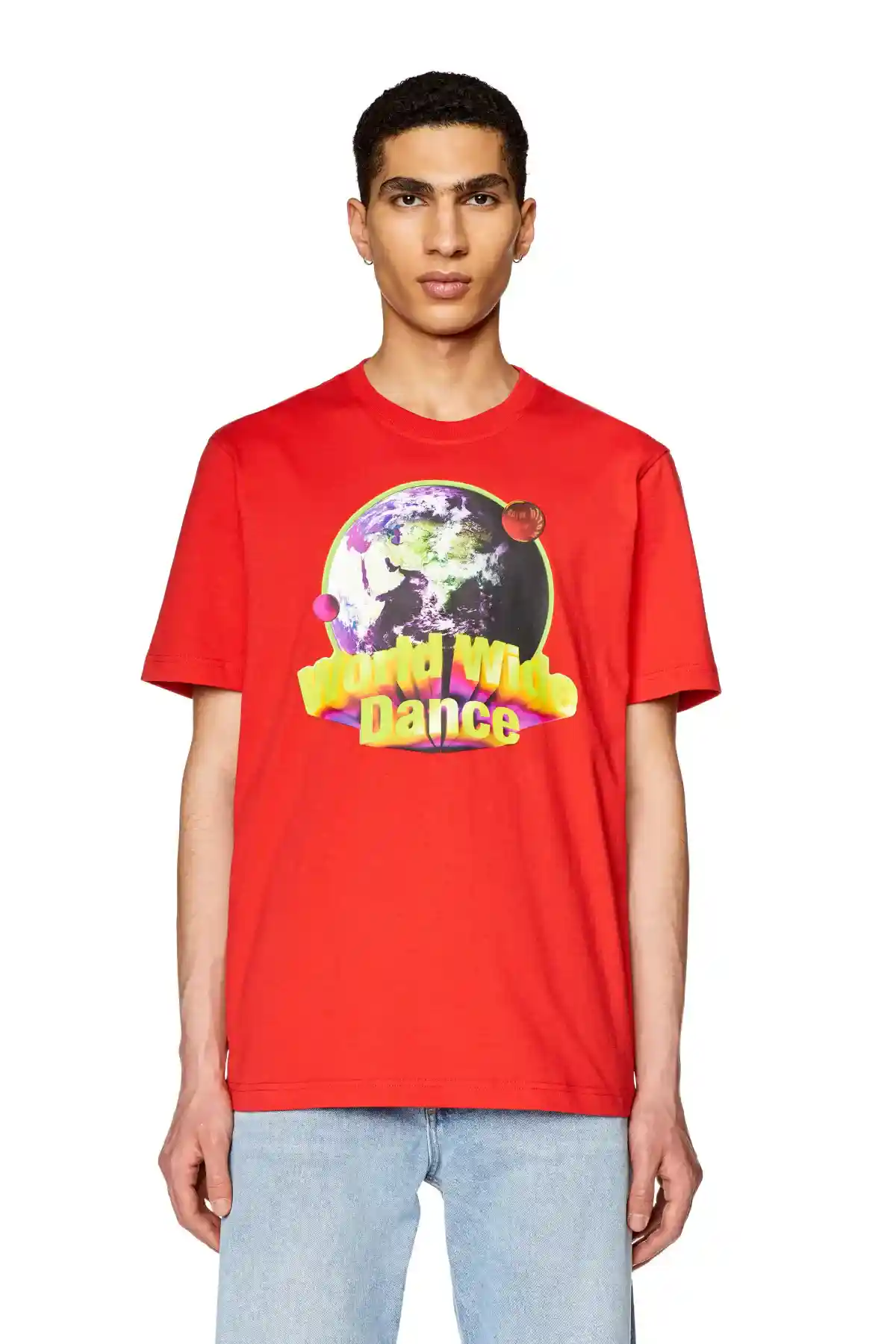 Red T-shirt with World Wide Dance print