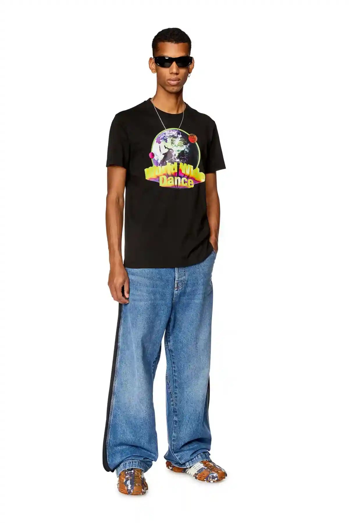 Black T-shirt with World Wide Dance print