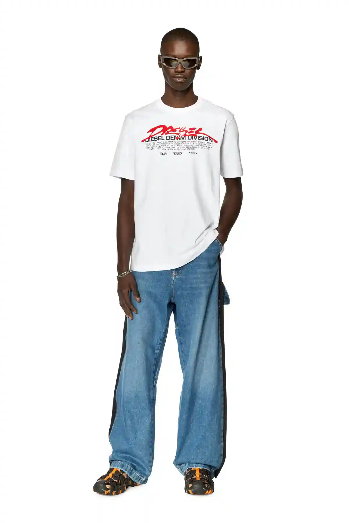 White T-shirt with gel Diesel print