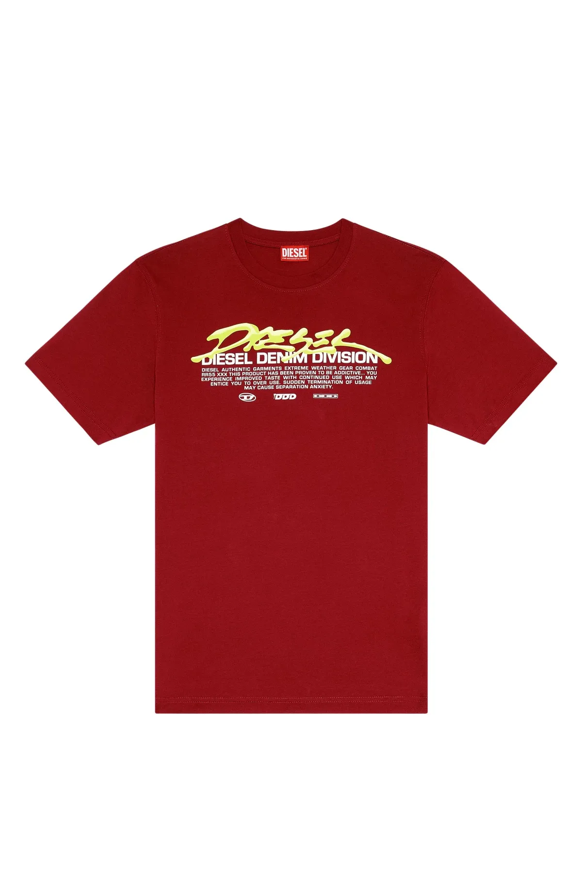 Red T-shirt with gel Diesel print