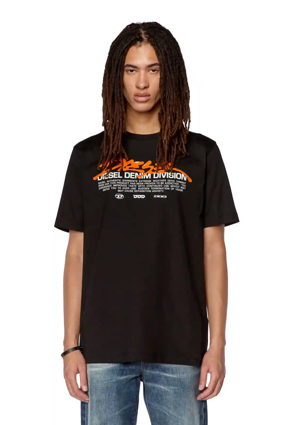 Black T-shirt with gel Diesel print