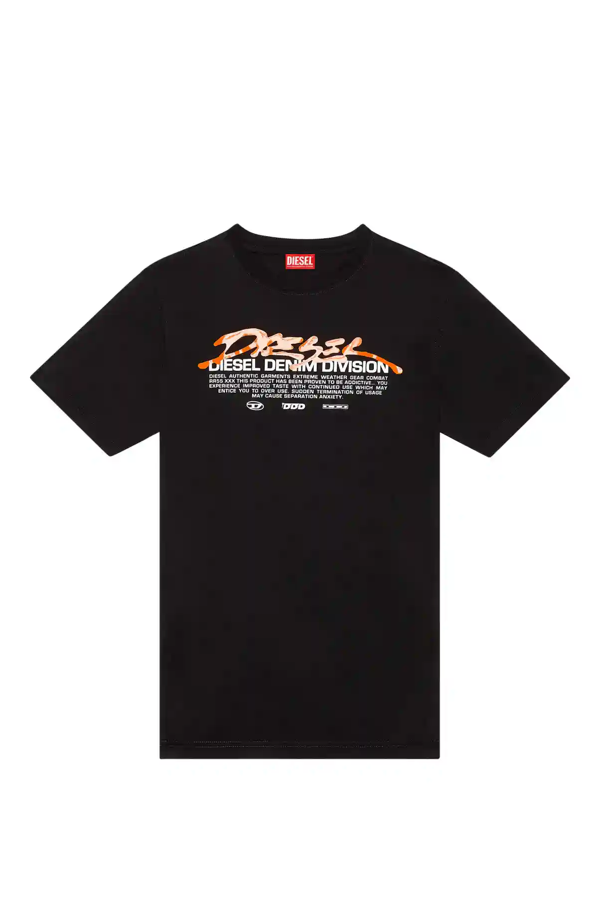 Black T-shirt with gel Diesel print
