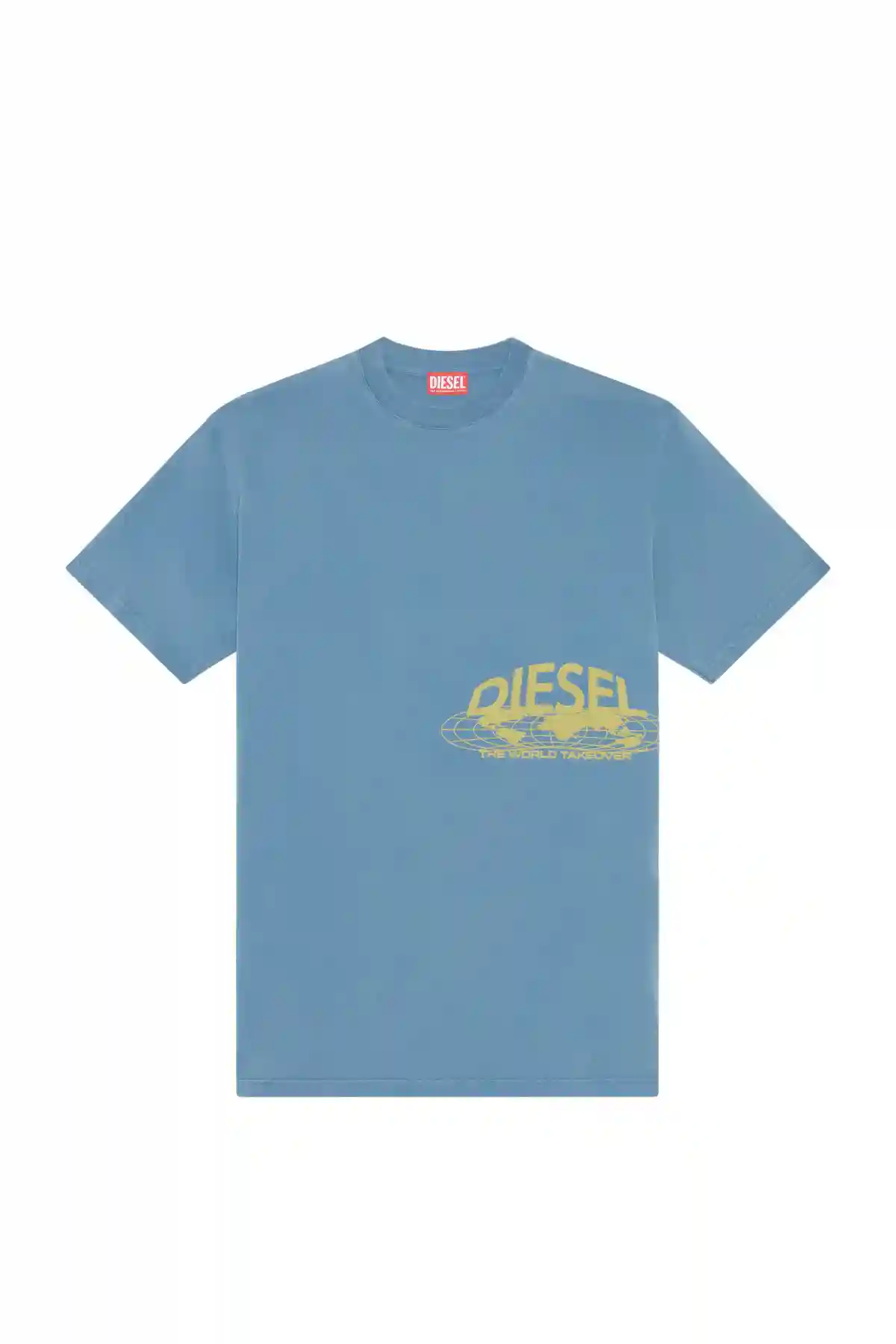 Blue T-shirt with Diesel world prints