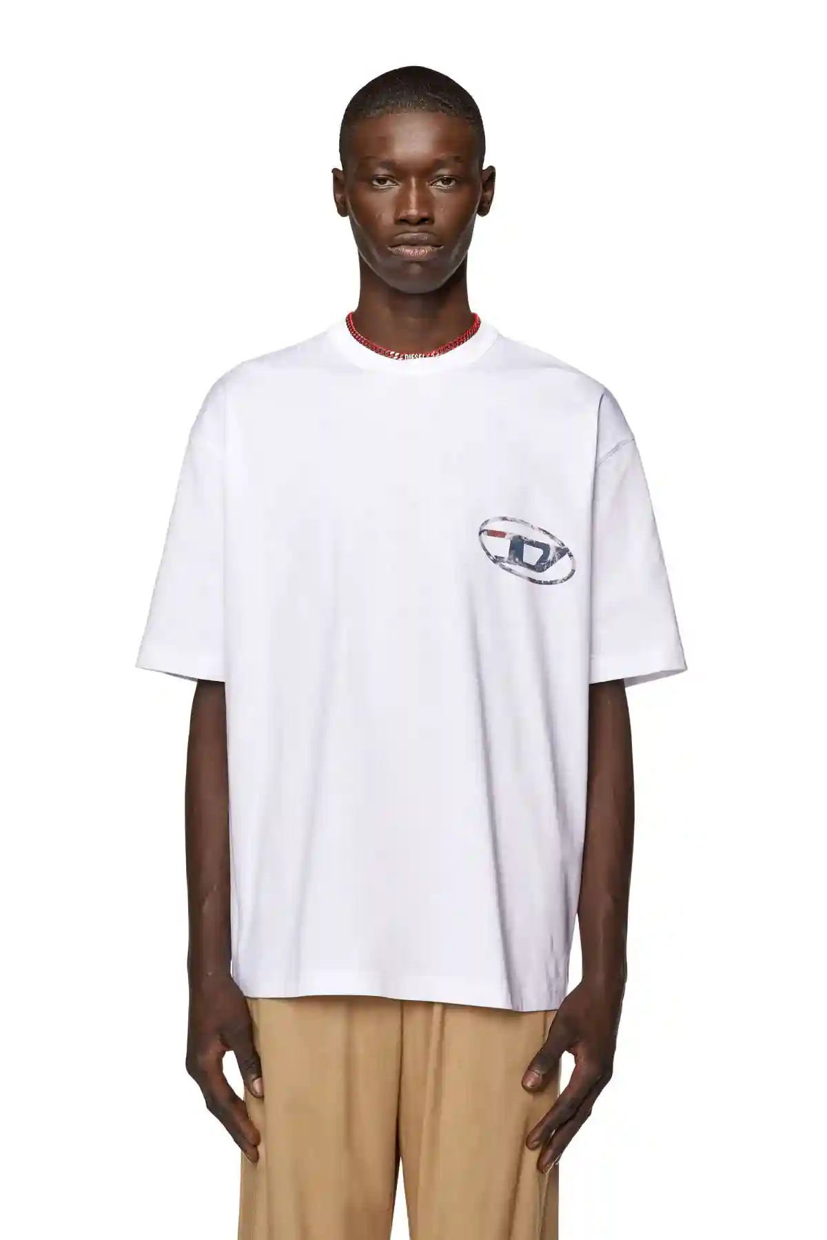 White T-shirt with Planet logo print