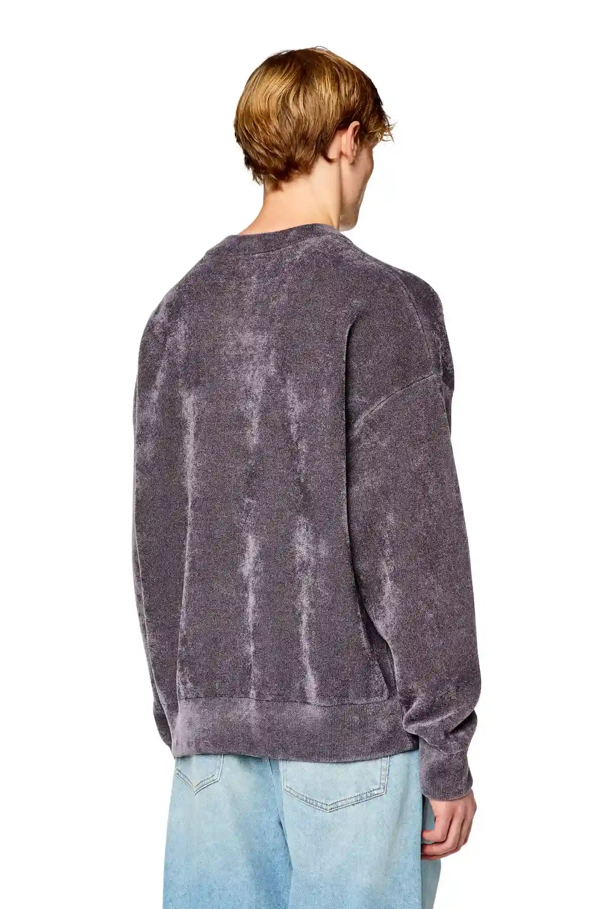 Grey Sweatshirt with distressed oval D