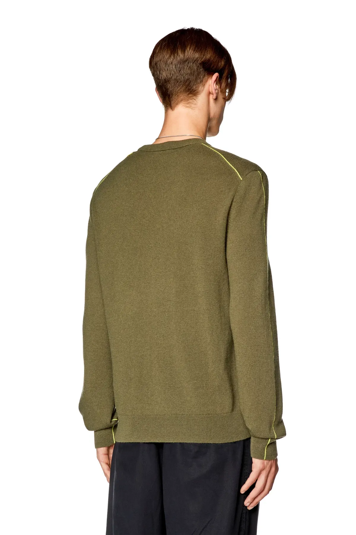 Green Jumper with contrast piping