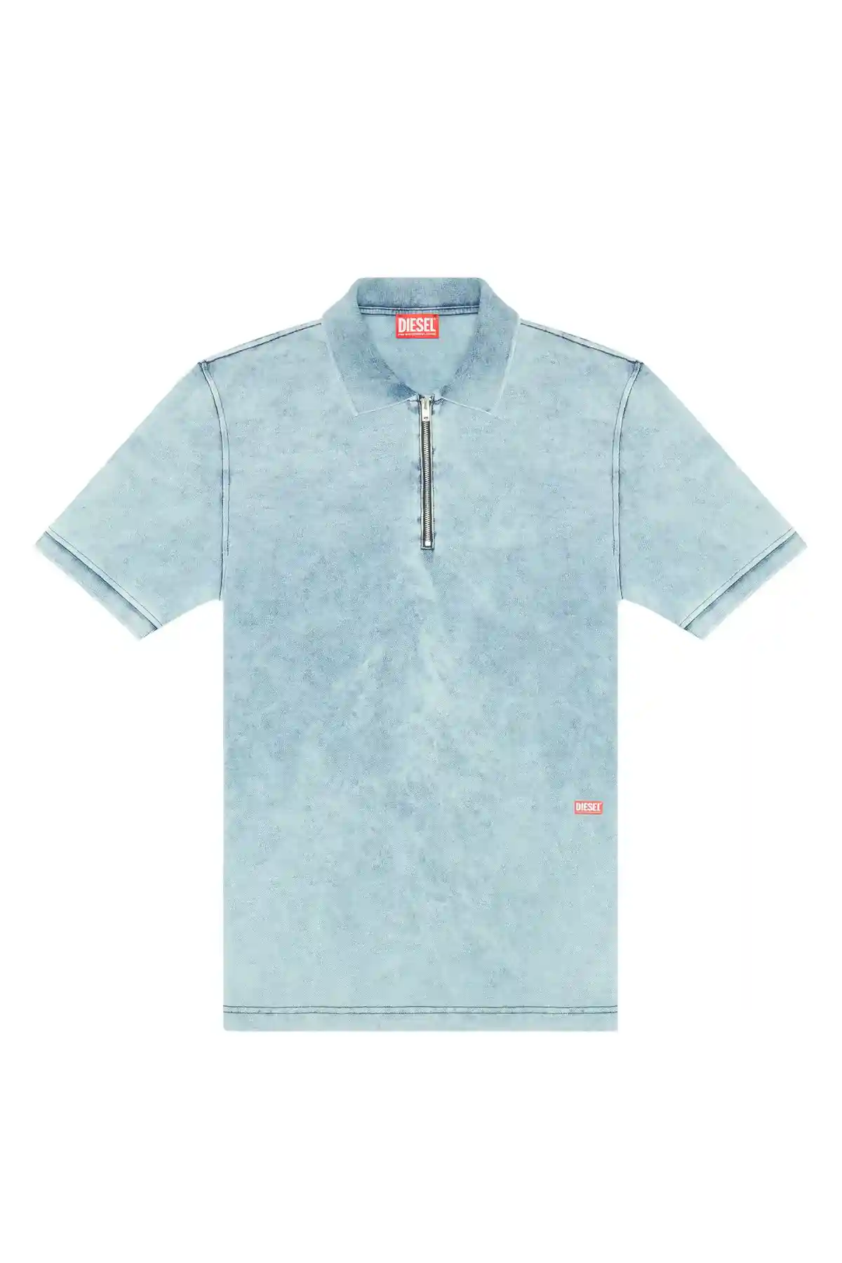 Blue Polo shirt in faded piqué
