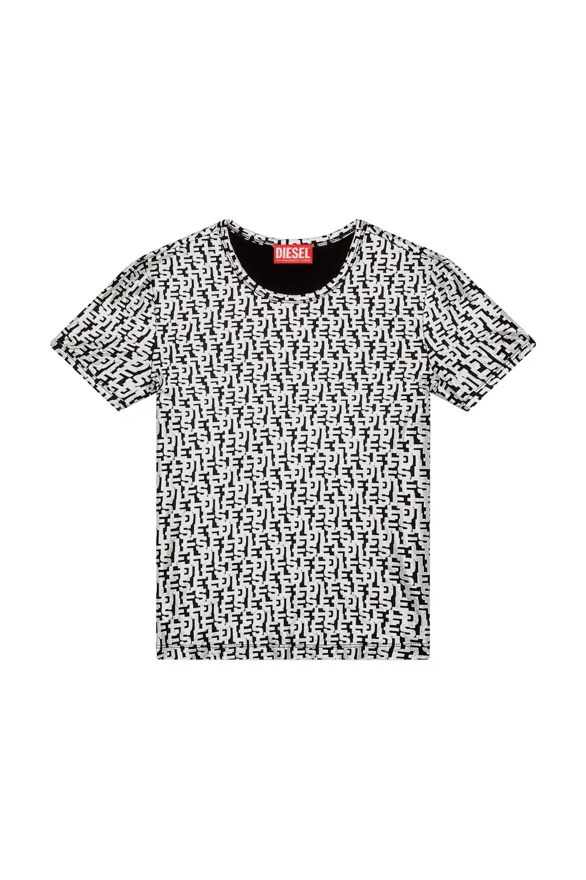 Grey T-shirt with foil monogram print