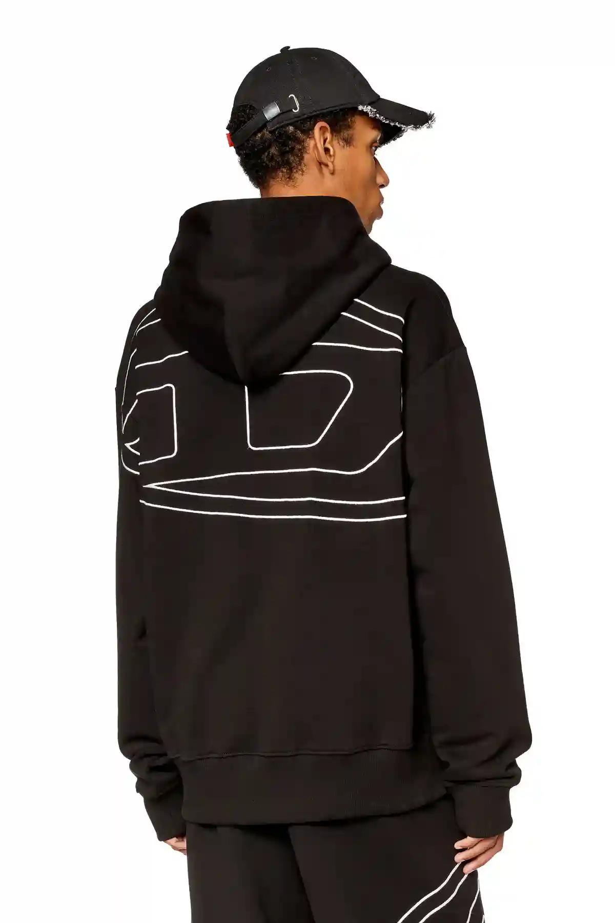 Black Hoodie with logo embroidery