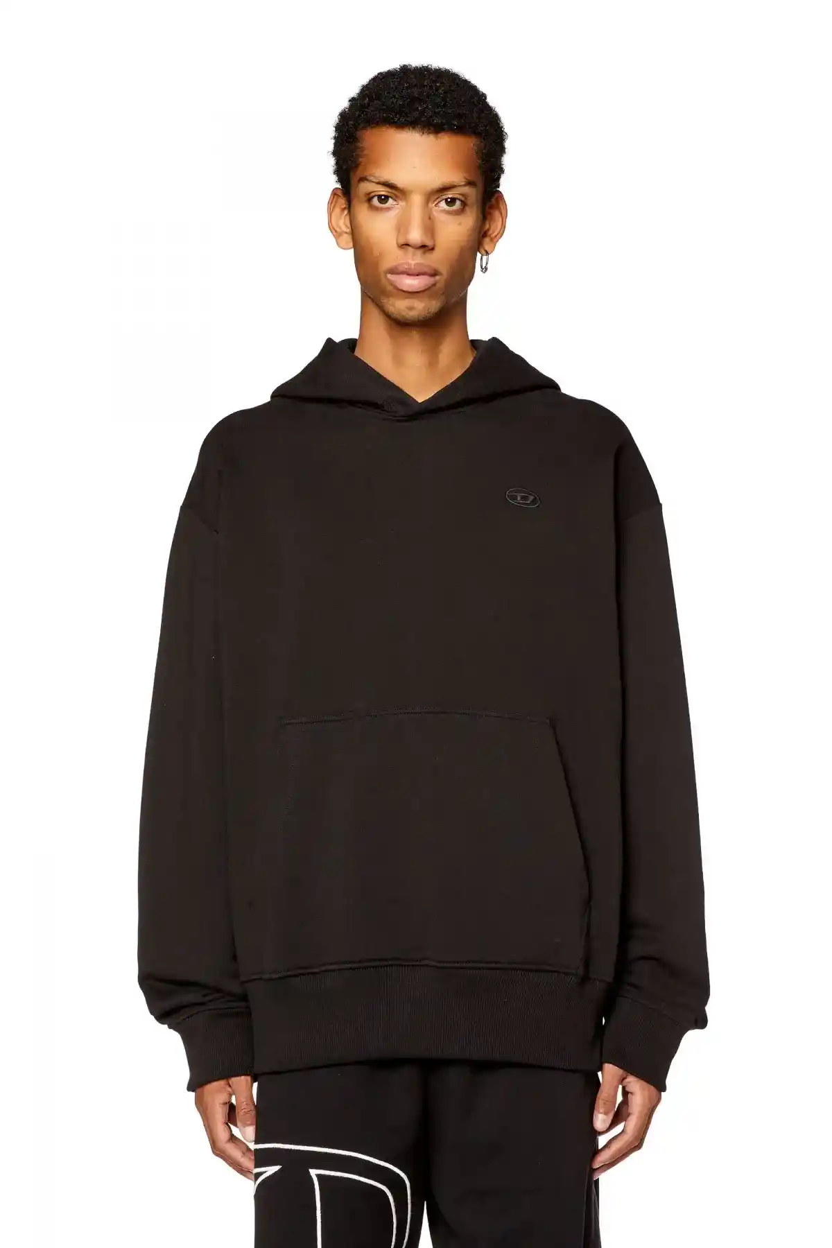 Black Hoodie with logo embroidery