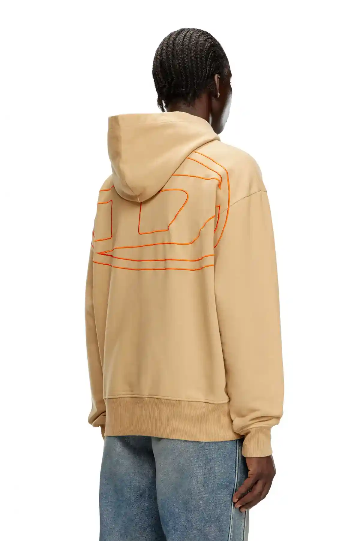 Brown Hoodie with logo embroidery
