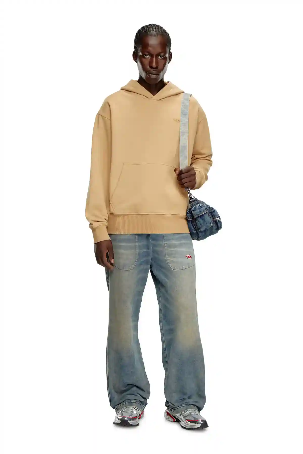 Brown Hoodie with logo embroidery