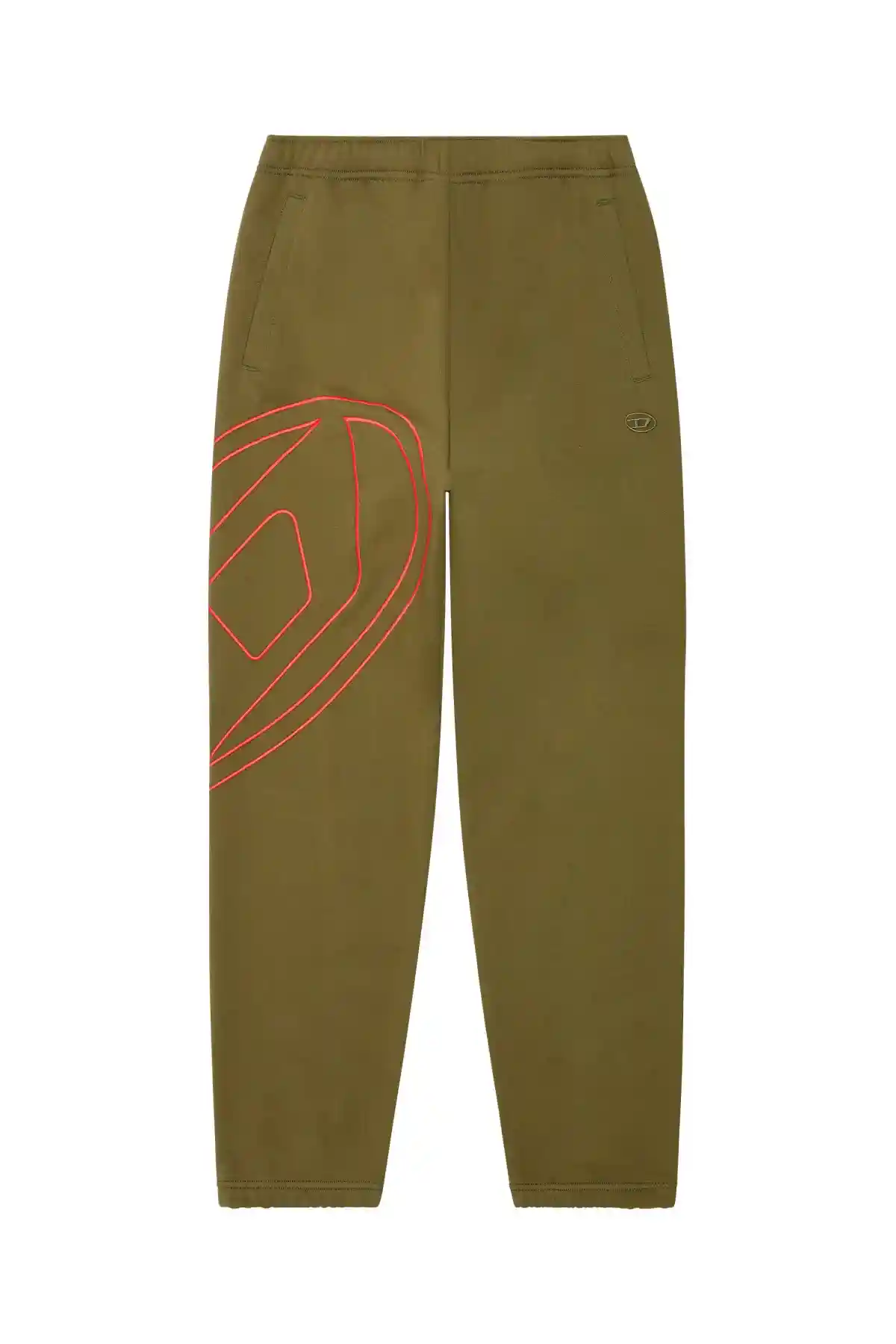Green Track pants with mega oval D