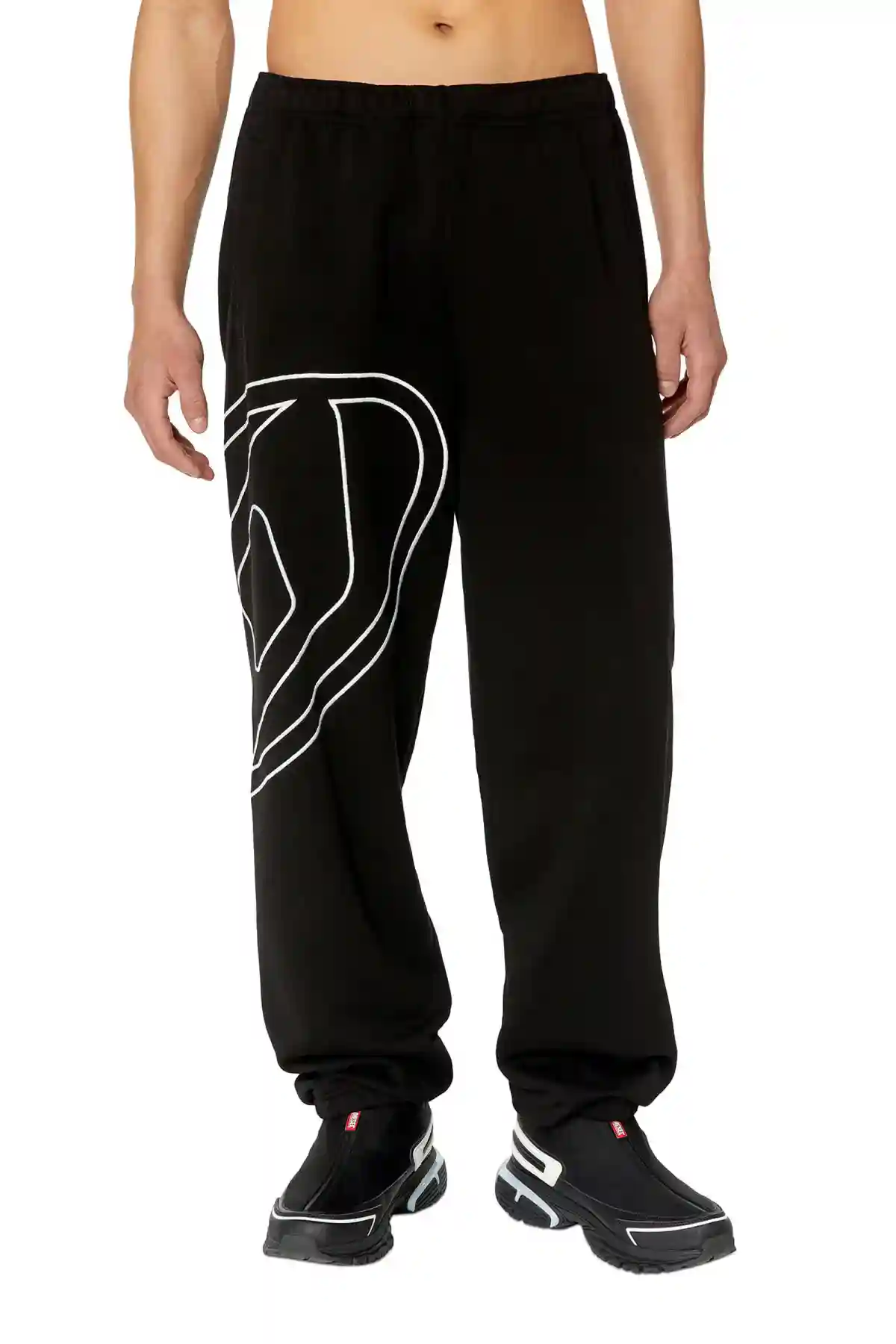 black Track pants with mega oval D