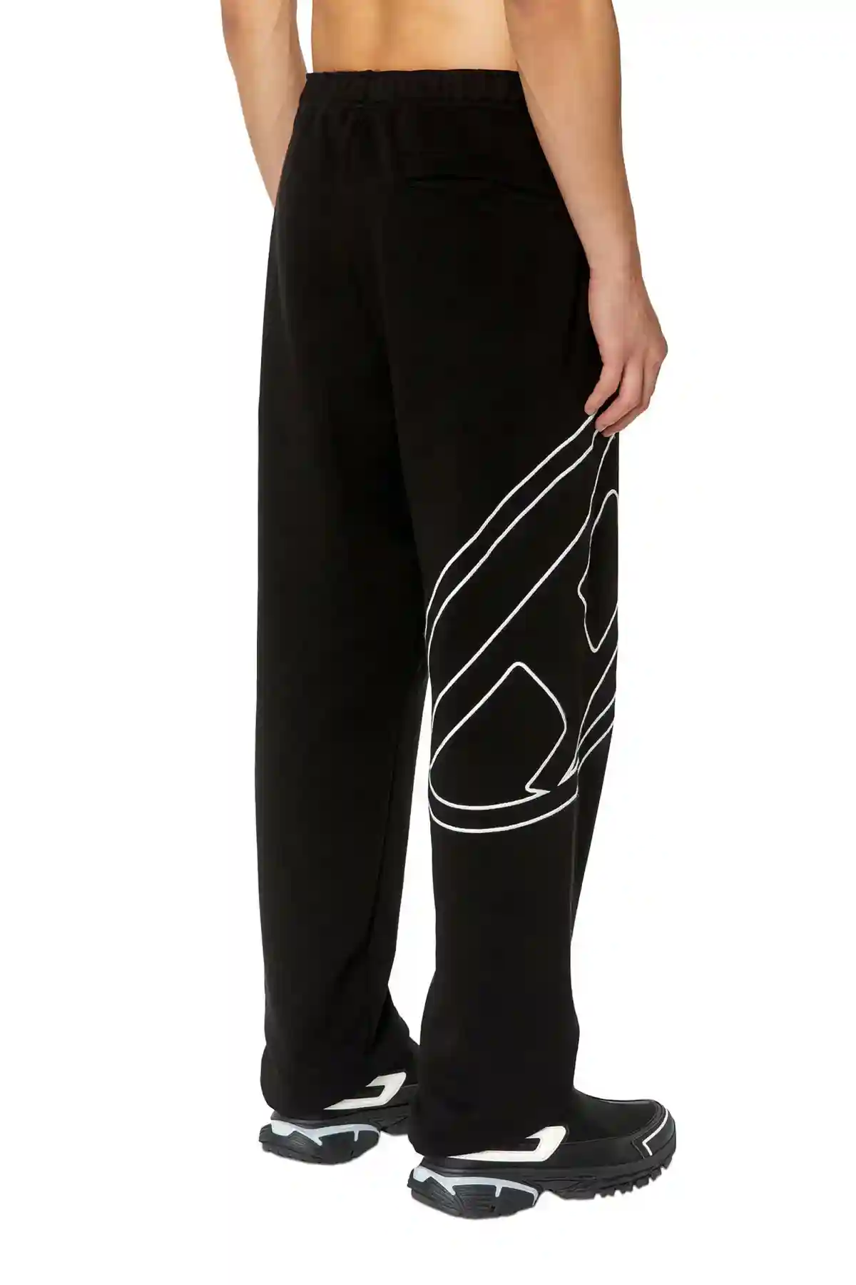 black Track pants with mega oval D