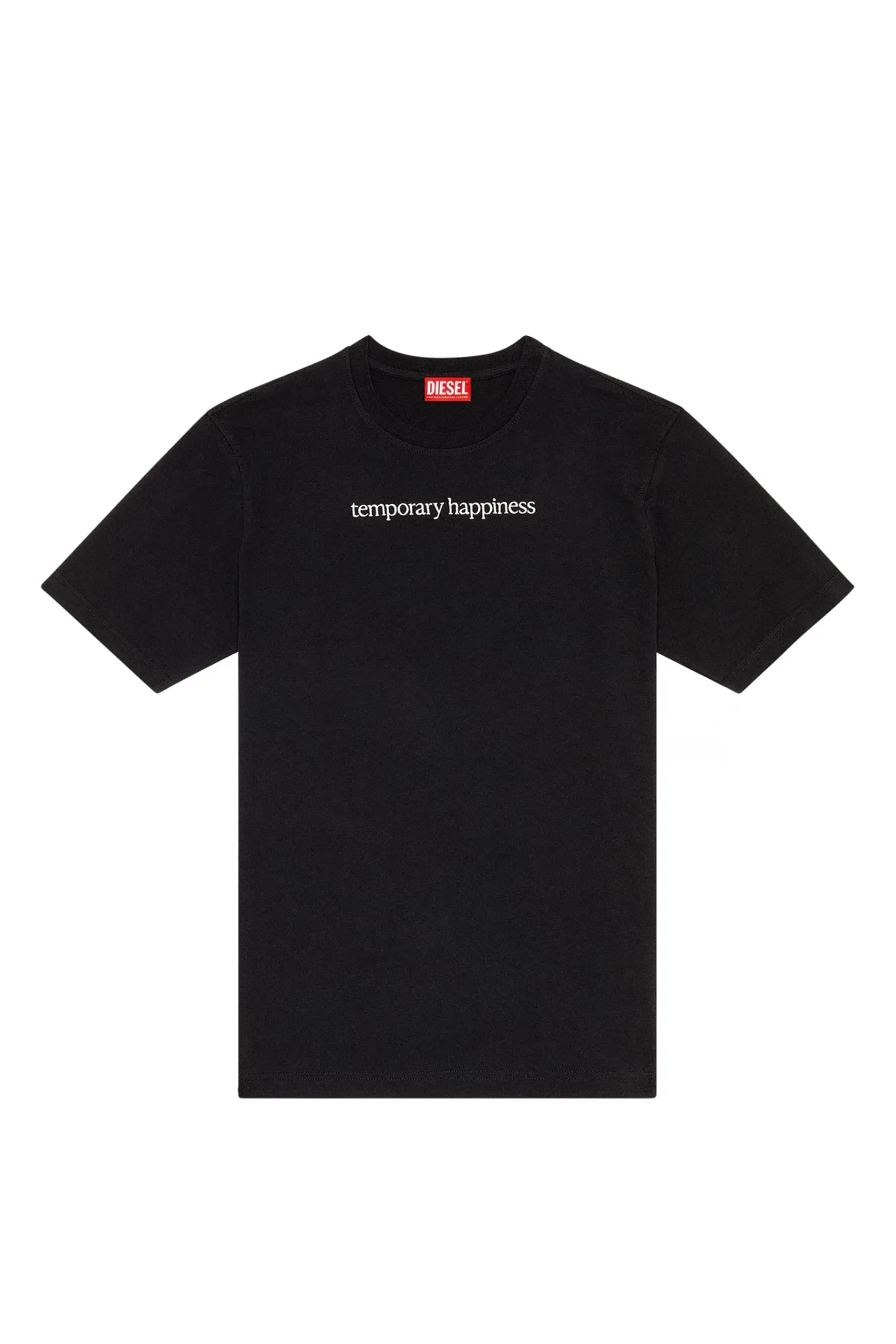 Black T-shirt with front embroidery