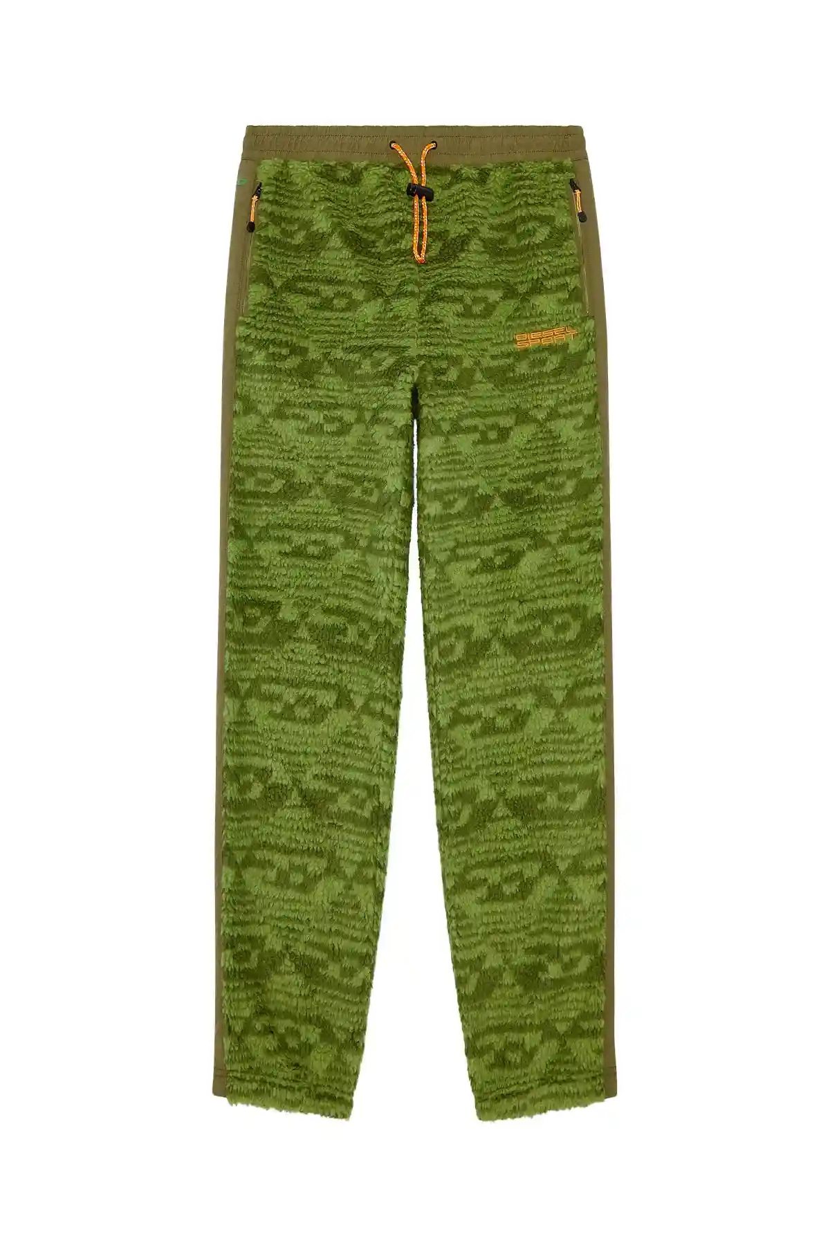 Green Monogram track pants in teddy fleece