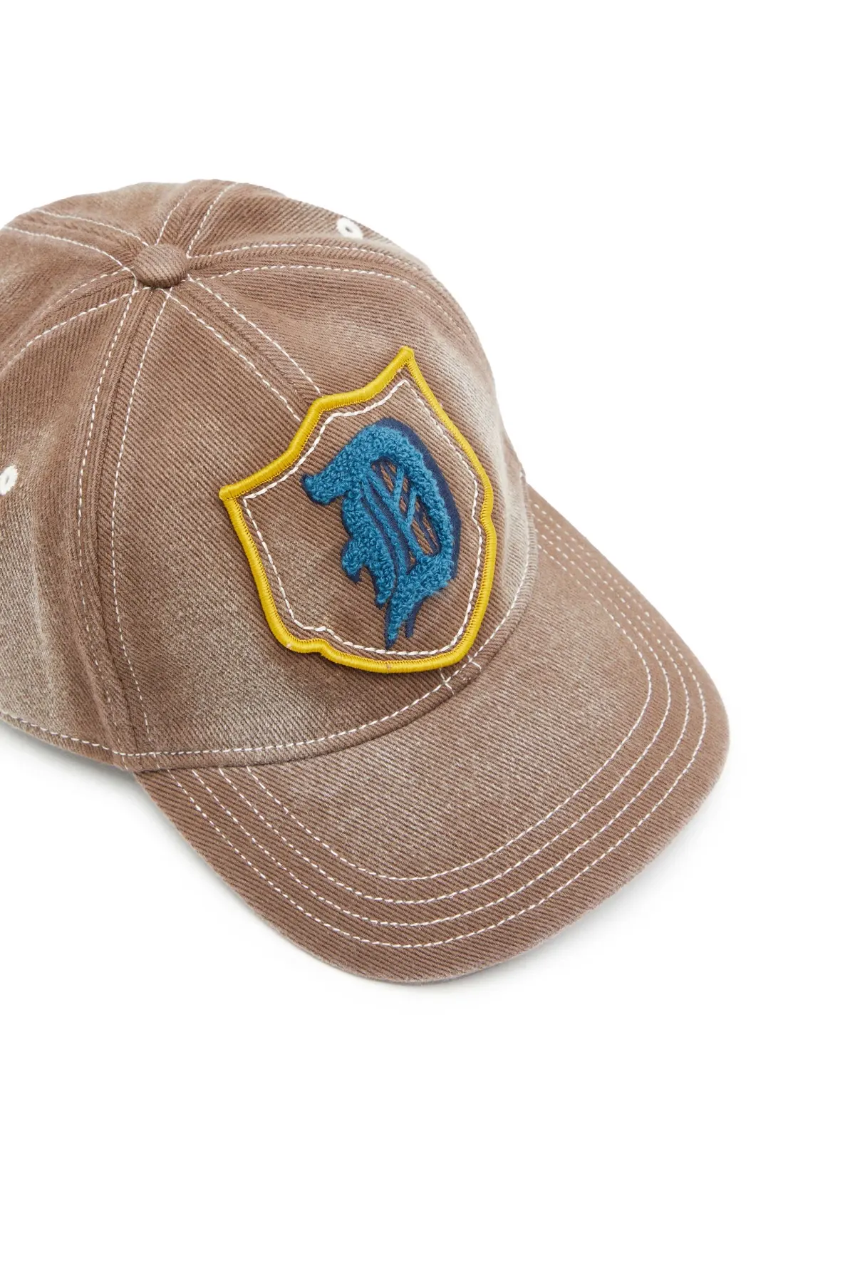 Brown Baseball cap with Terry patch