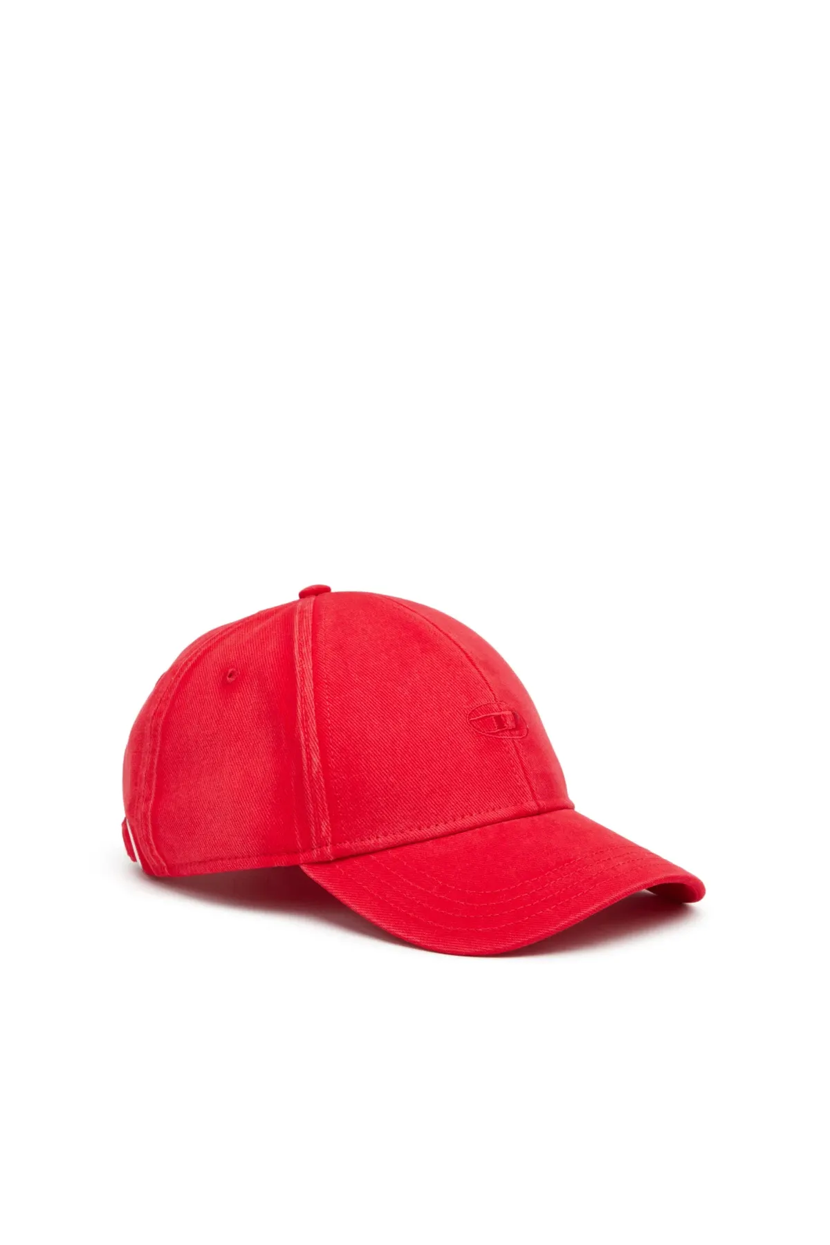 Red Baseball cap in washed cotton twill